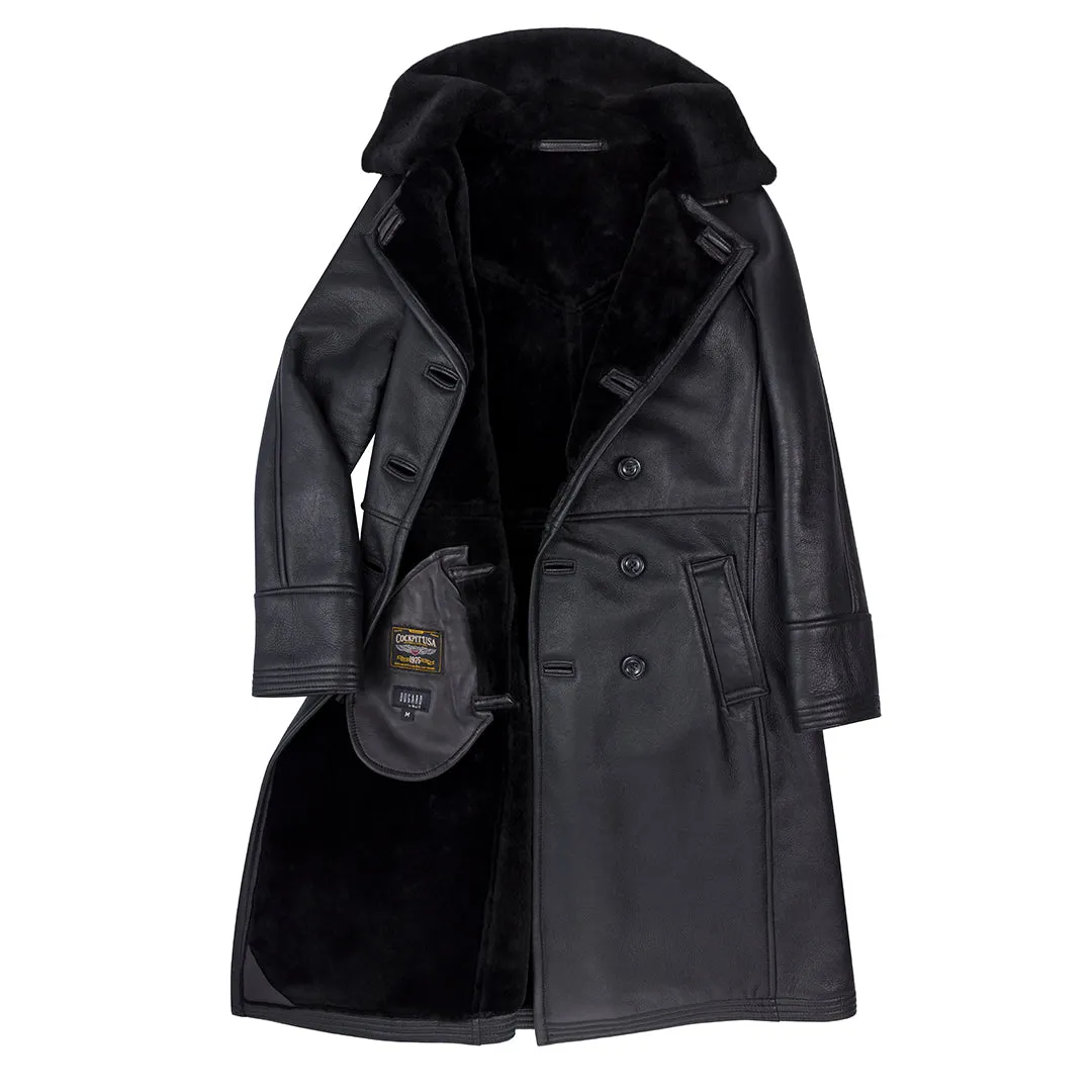 Woodland Sheepskin Trench Coat W71C101 sold by Cockpit USA product image thumbnail 2