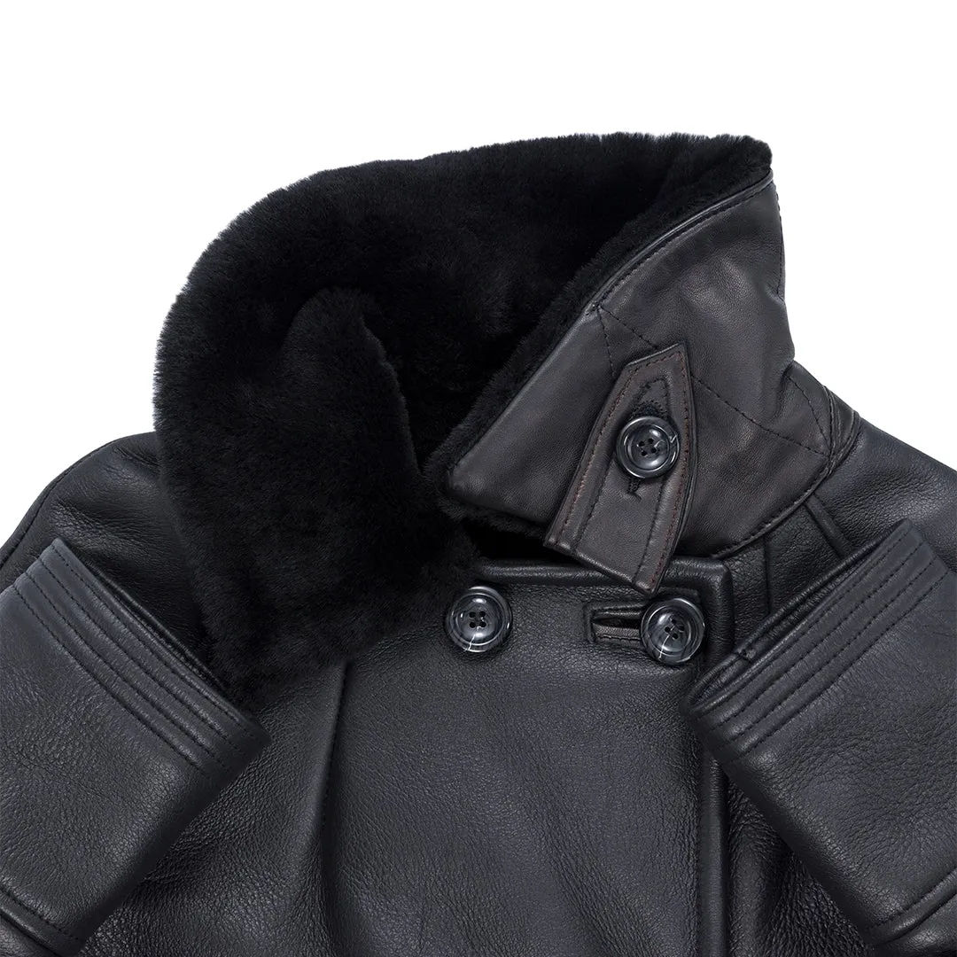 Woodland Sheepskin Trench Coat W71C101 sold by Cockpit USA product image thumbnail 5