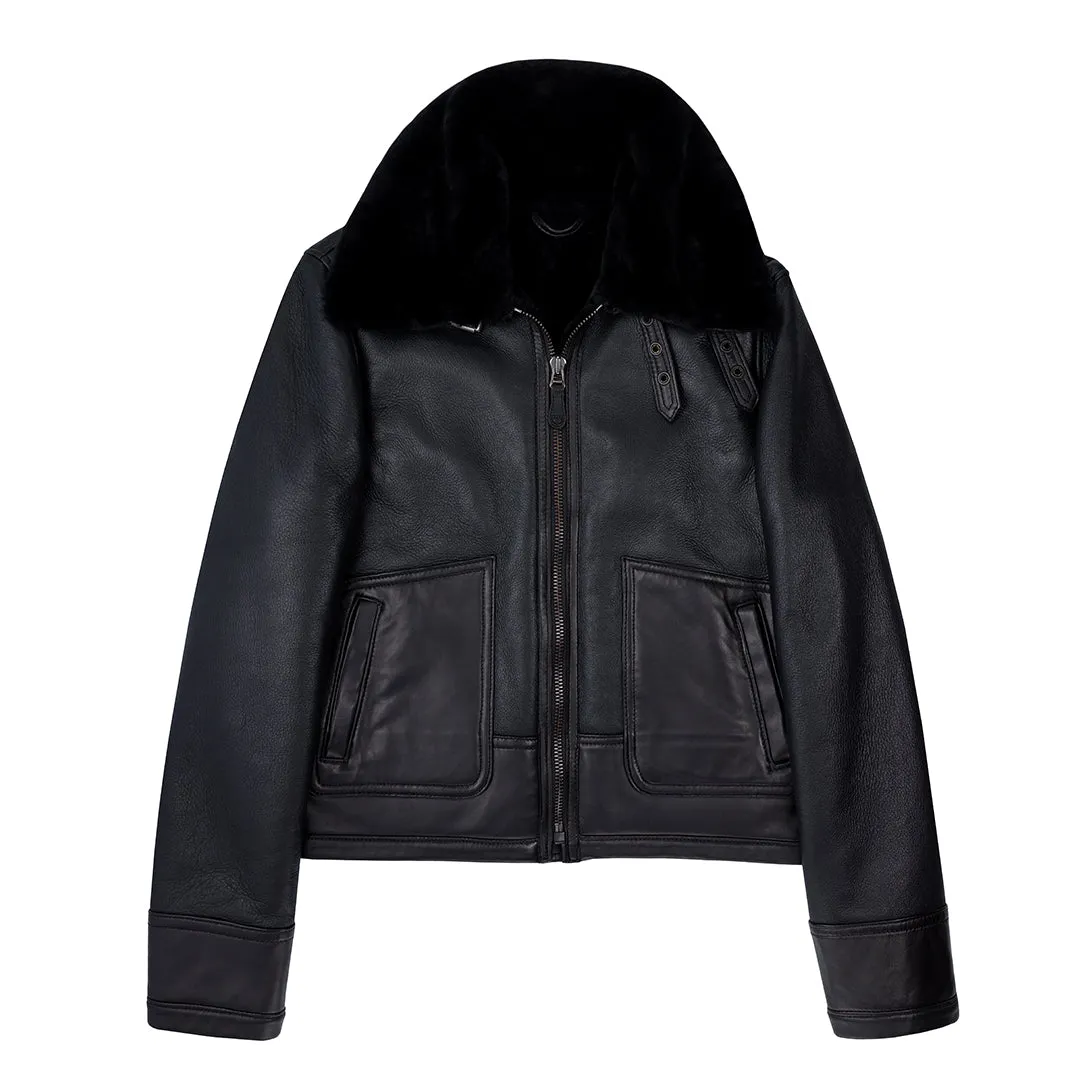 Bailey Cropped Sheepskin Jacket W71C100 sold by Cockpit USA