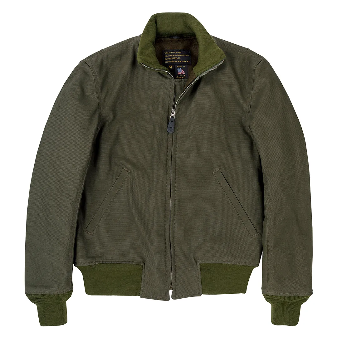 Wool Lined WWII American Tanker Jacket in Olive Z21821N sold by Cockpit USA