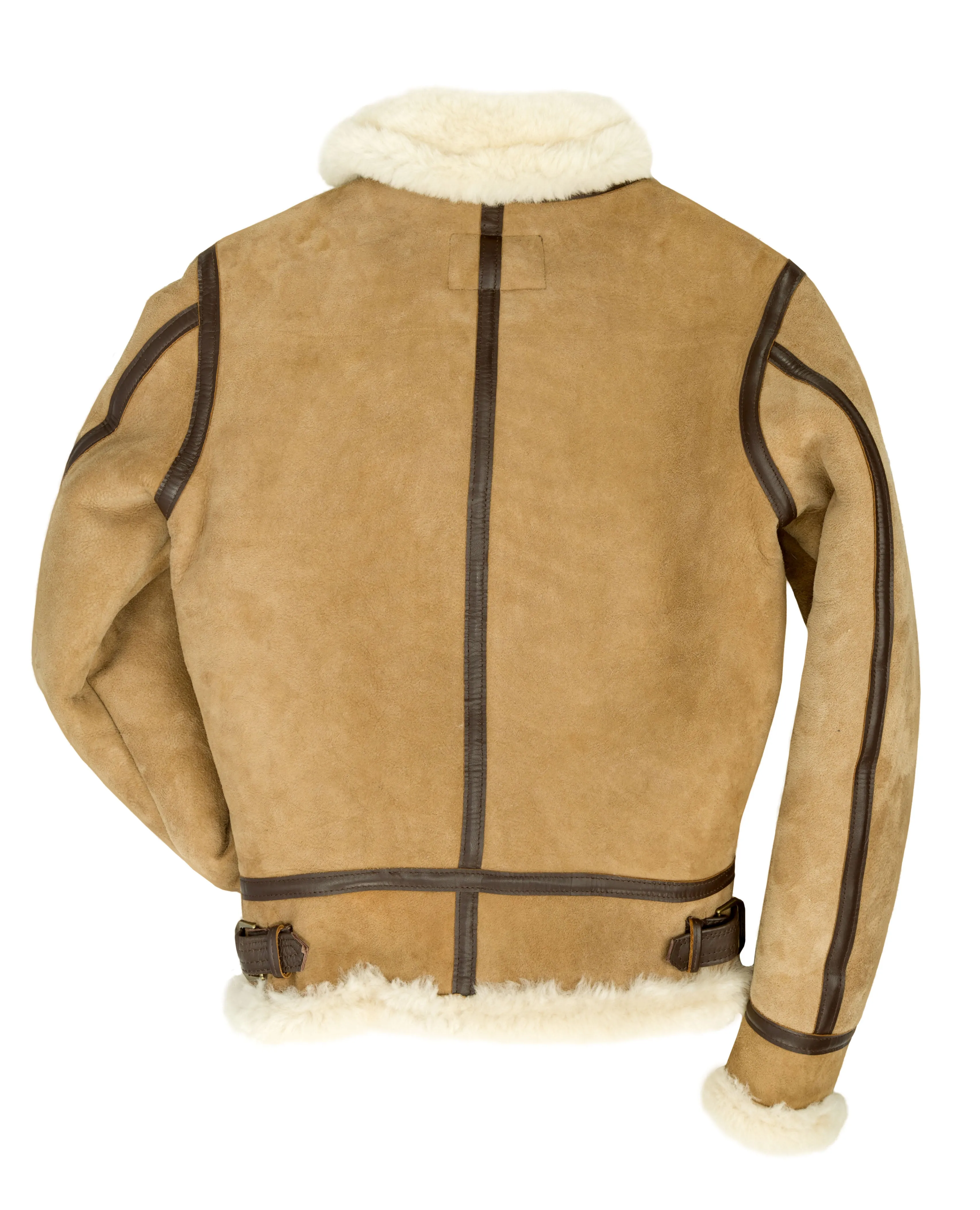 Women's B-3 Suede Bomber Jacket in Tan W72N200 sold by Cockpit USA product image thumbnail 4
