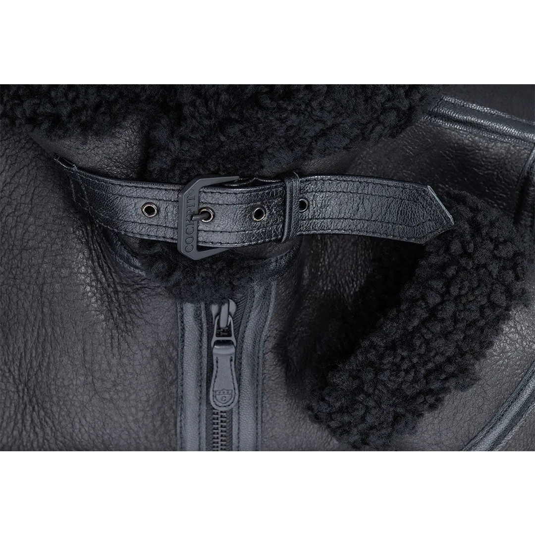 Women's B-3 Bomber Jacket in Black W72N100 sold by Cockpit USA product image thumbnail 4