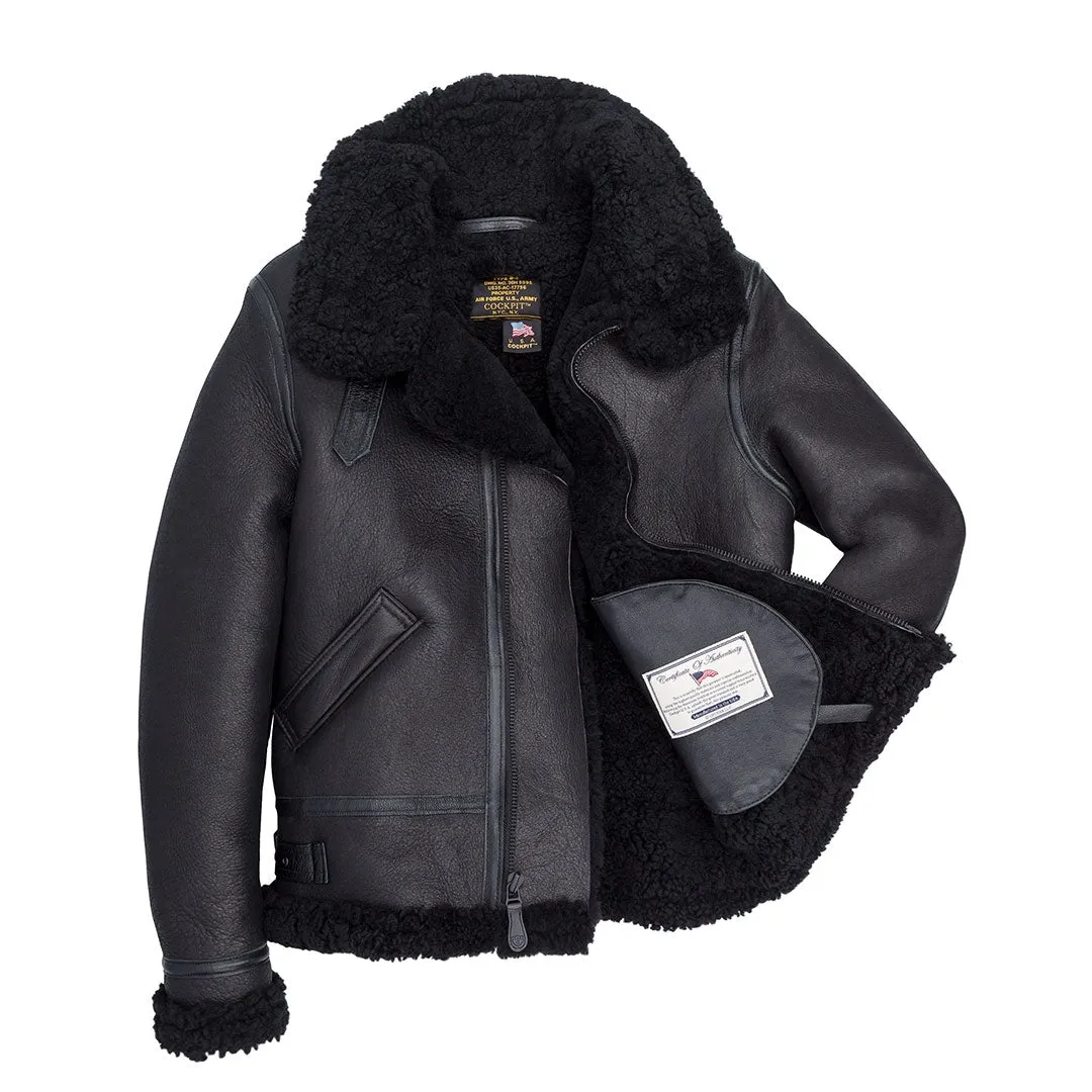 Women's B-3 Bomber Jacket in Black W72N100 sold by Cockpit USA product image thumbnail 2