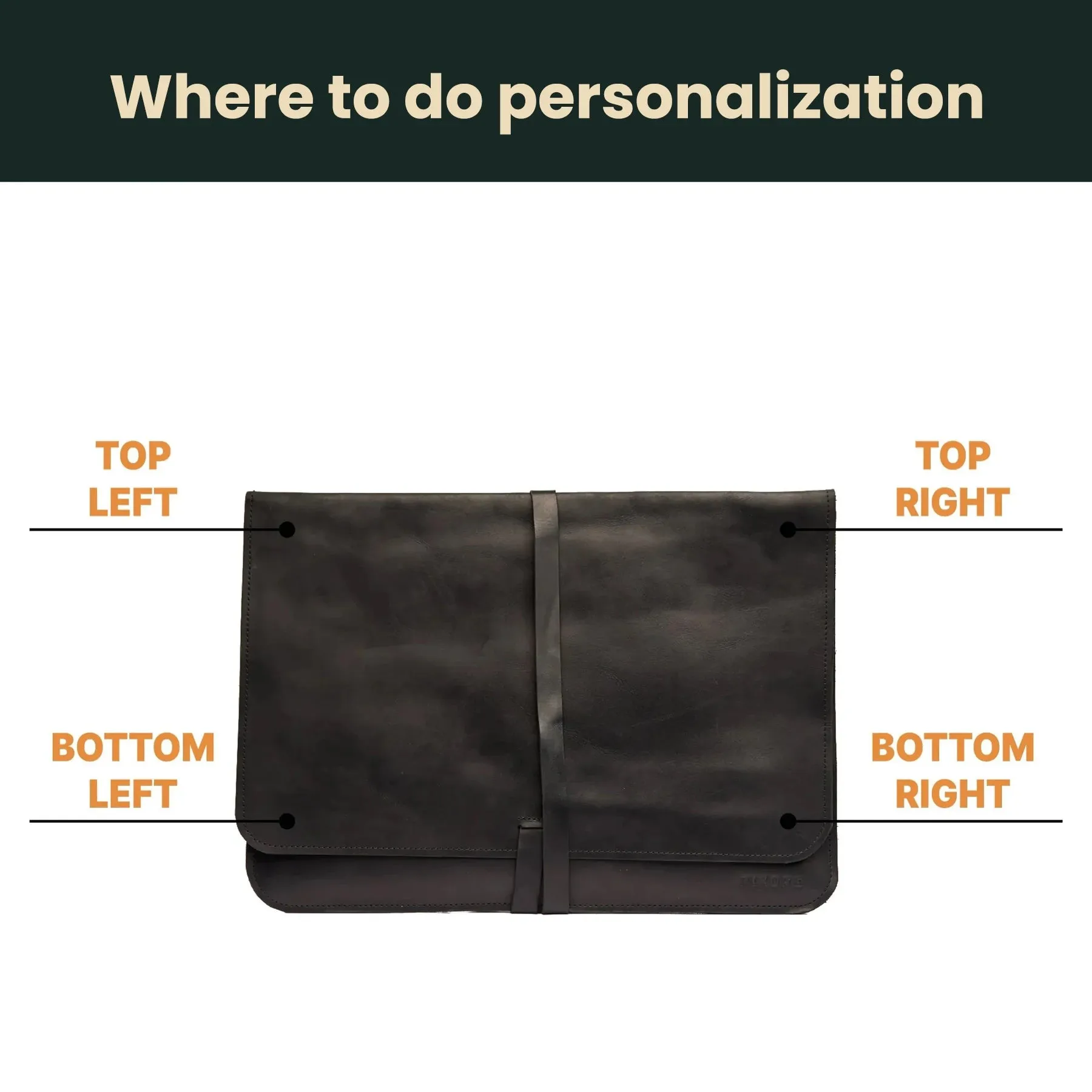 Leather MacBook Sleeve with Tie Closure sold by Pikore product image thumbnail 4