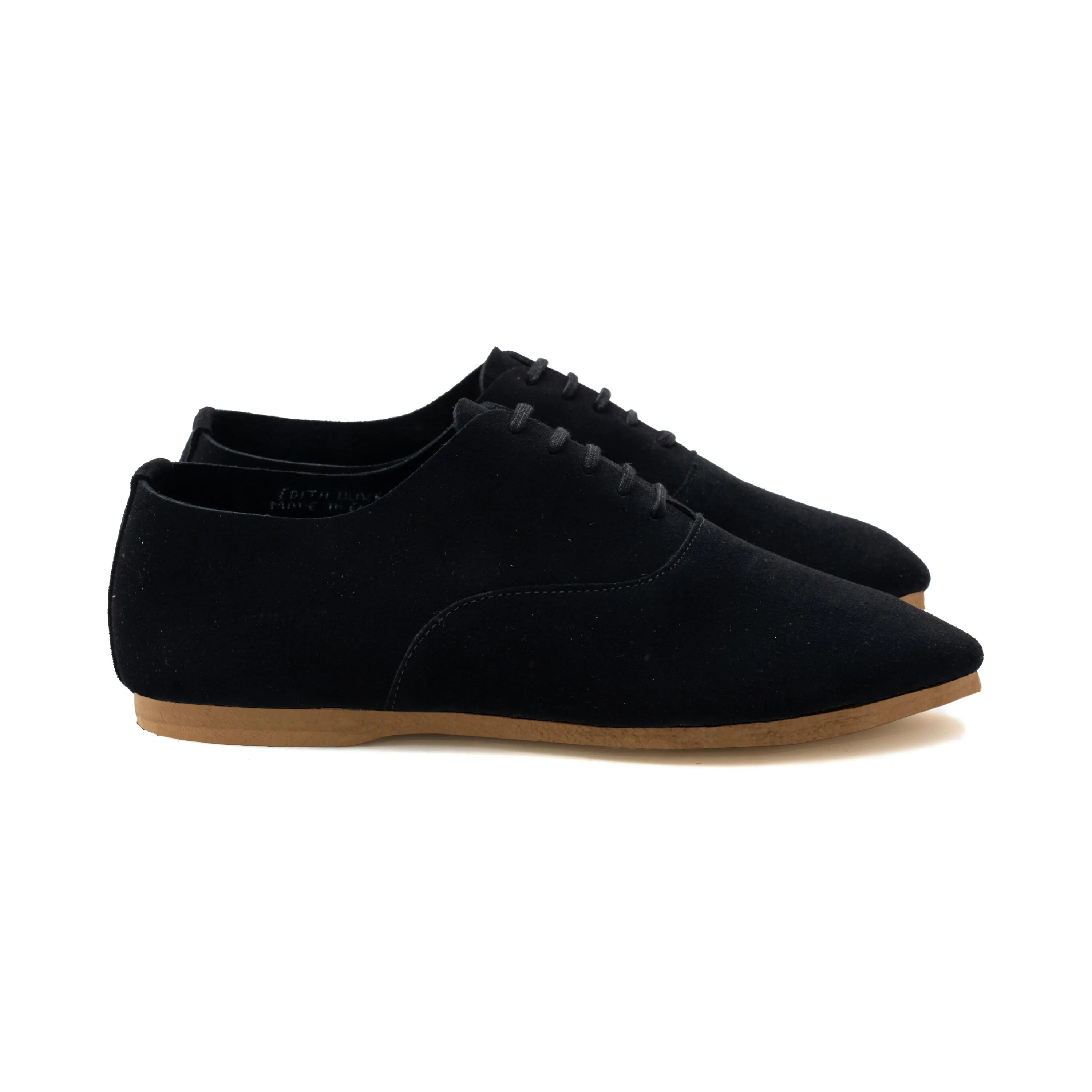 Talbot Oxford Shoe - Black Janus Calf Suede sold by Crown Northampton