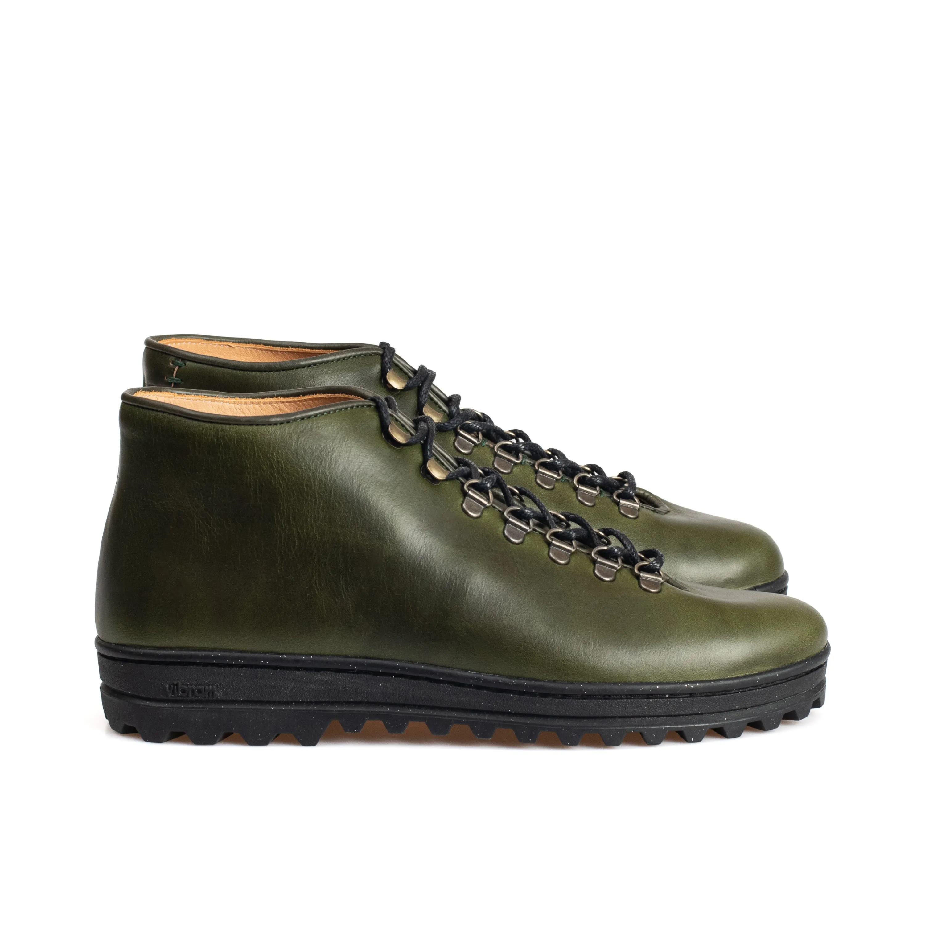 Everdon 'Rambler' Wholecut Mid - Horween Forest Green Chromexcel sold by Crown Northampton
