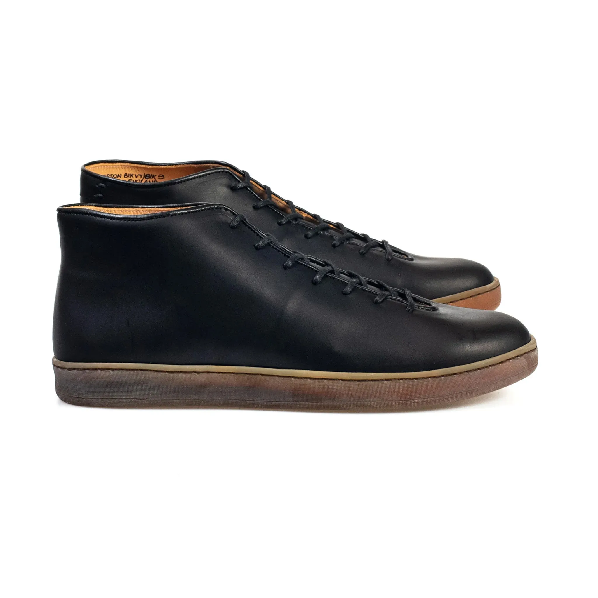 Everdon Wholecut Mid - Black Veg Tan Calf sold by Crown Northampton product image thumbnail 3