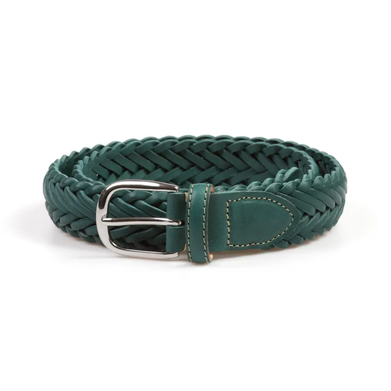 Plaited Belt - Teal Badalassi Minerva Box sold by Crown Northampton