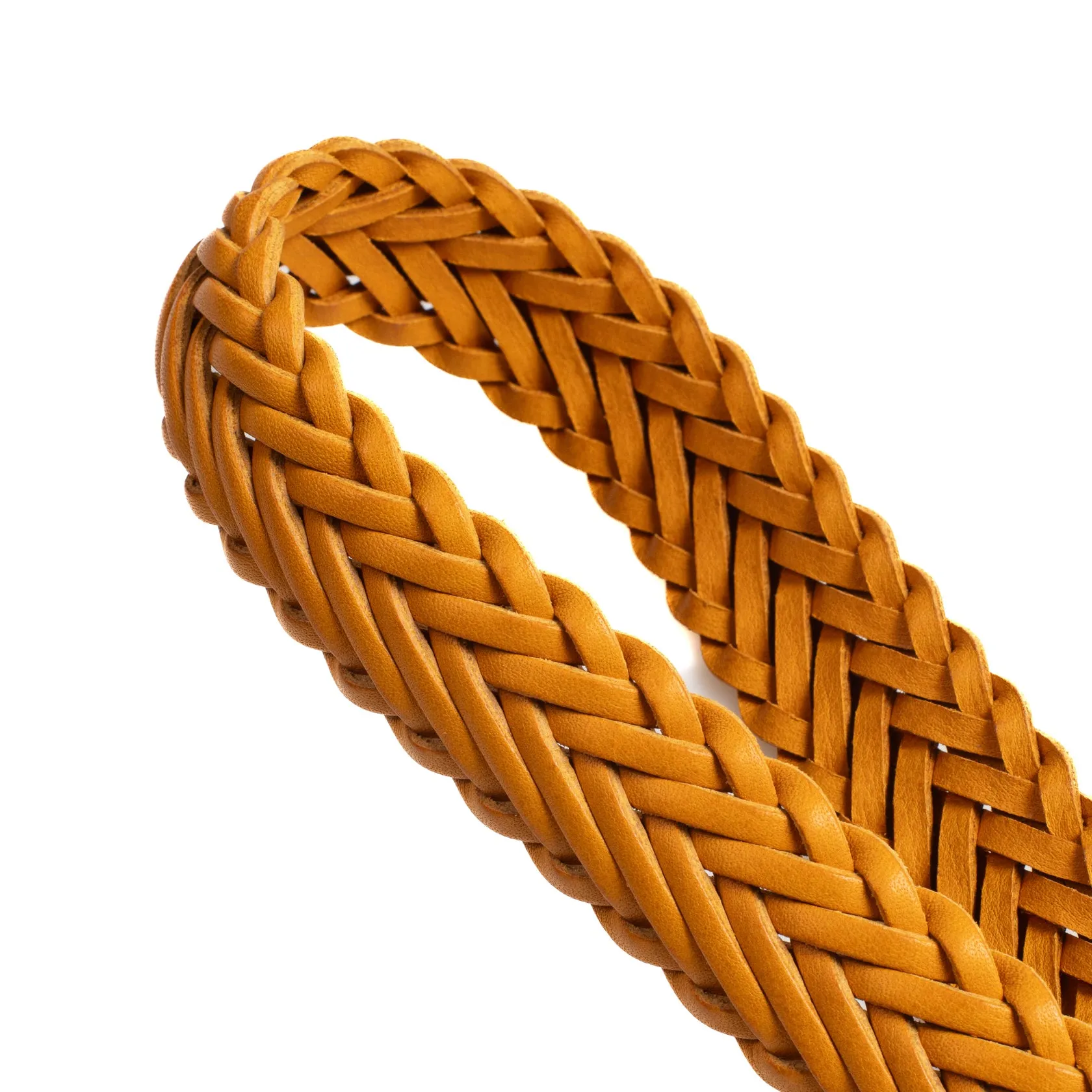 Plaited Belt - Mustard Badalassi Minerva Box sold by Crown Northampton product image thumbnail 3