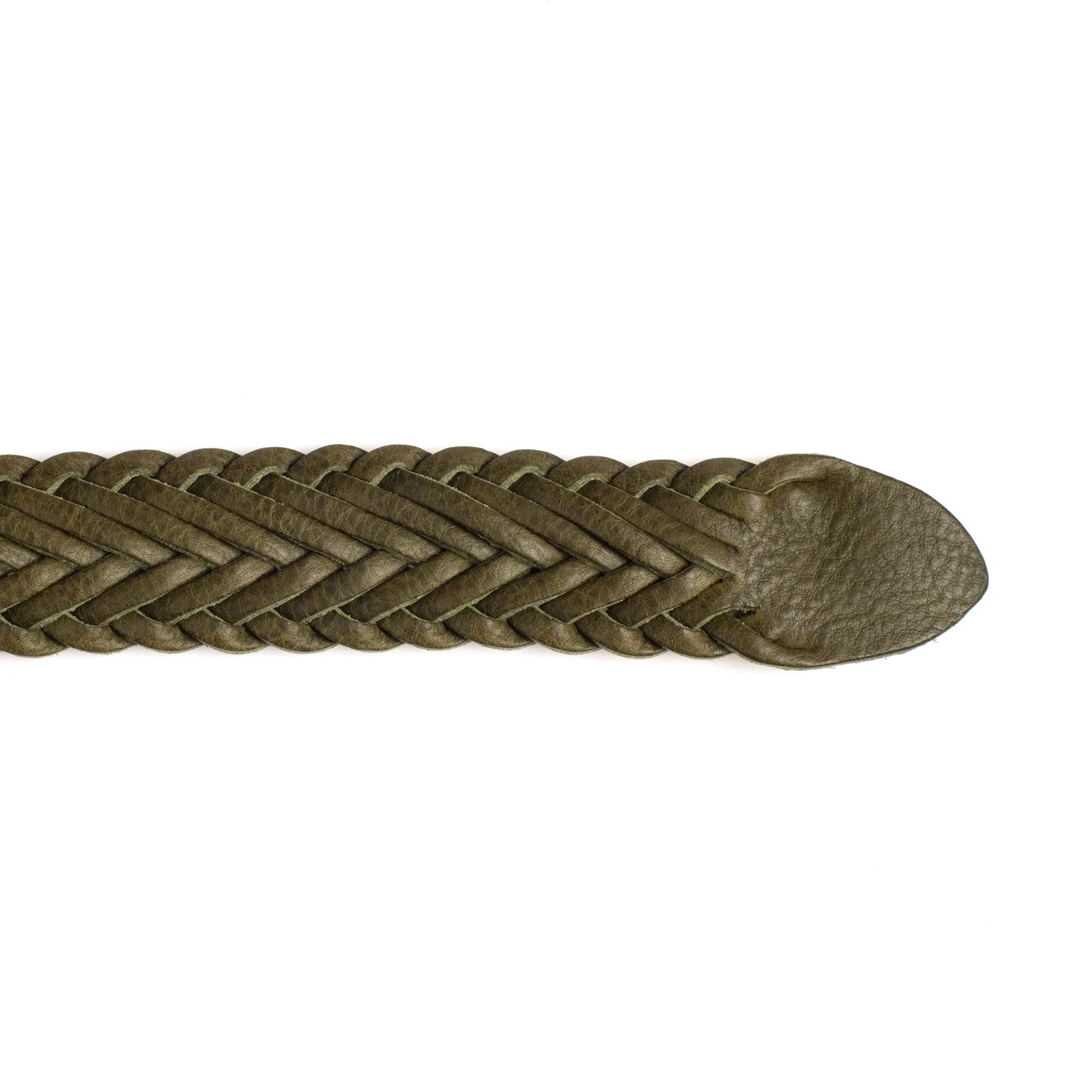 Plaited Belt - Olive Badalassi Minerva Box sold by Crown Northampton product image thumbnail 2