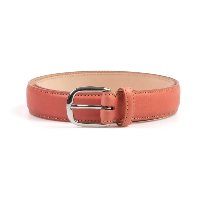 Feather Edge Belt - Coral Badalassi Minerva Box sold by Crown Northampton