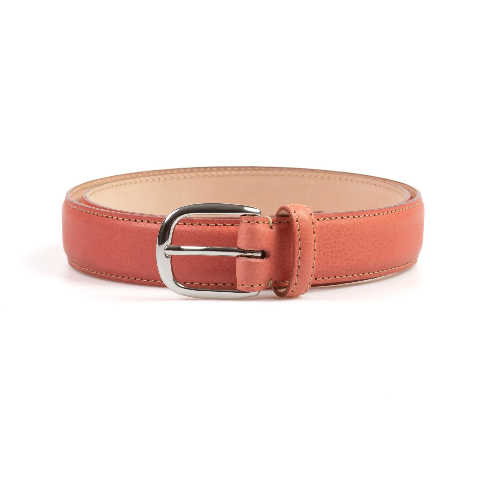 Feather Edge Belt - Coral Badalassi Minerva Box sold by Crown Northampton