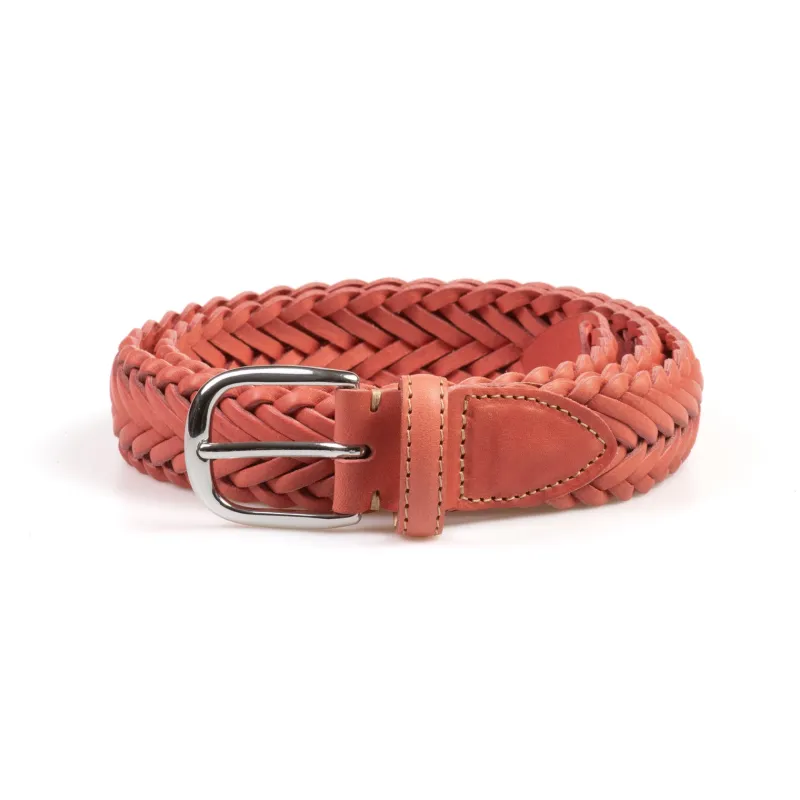 Plaited Belt - Coral Badalassi Minerva Box sold by Crown Northampton