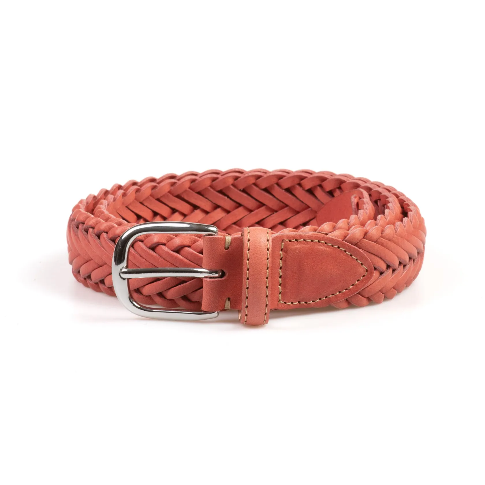 Plaited Belt - Coral Badalassi Minerva Box sold by Crown Northampton