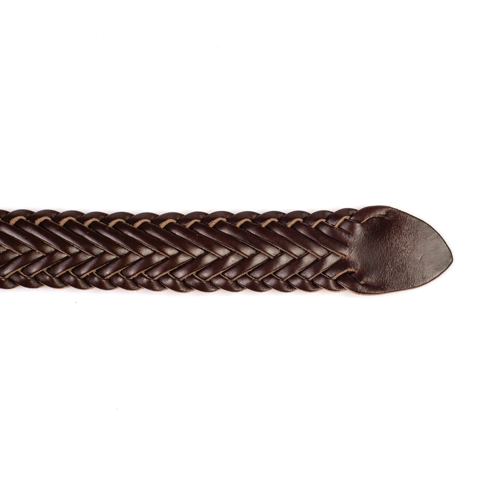 Horween Brown Chromexcel Leather Belt - Plaited sold by Crown Northampton product image thumbnail 4