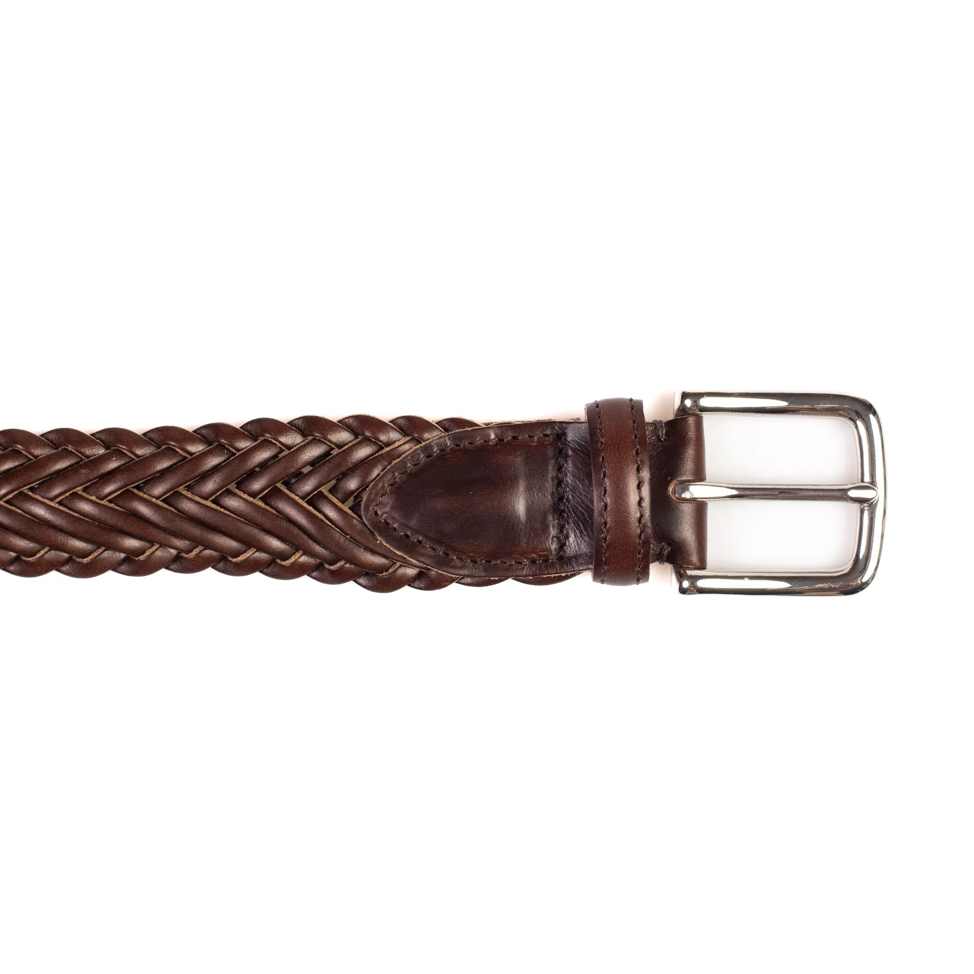 Horween Brown Chromexcel Leather Belt - Plaited sold by Crown Northampton product image thumbnail 3