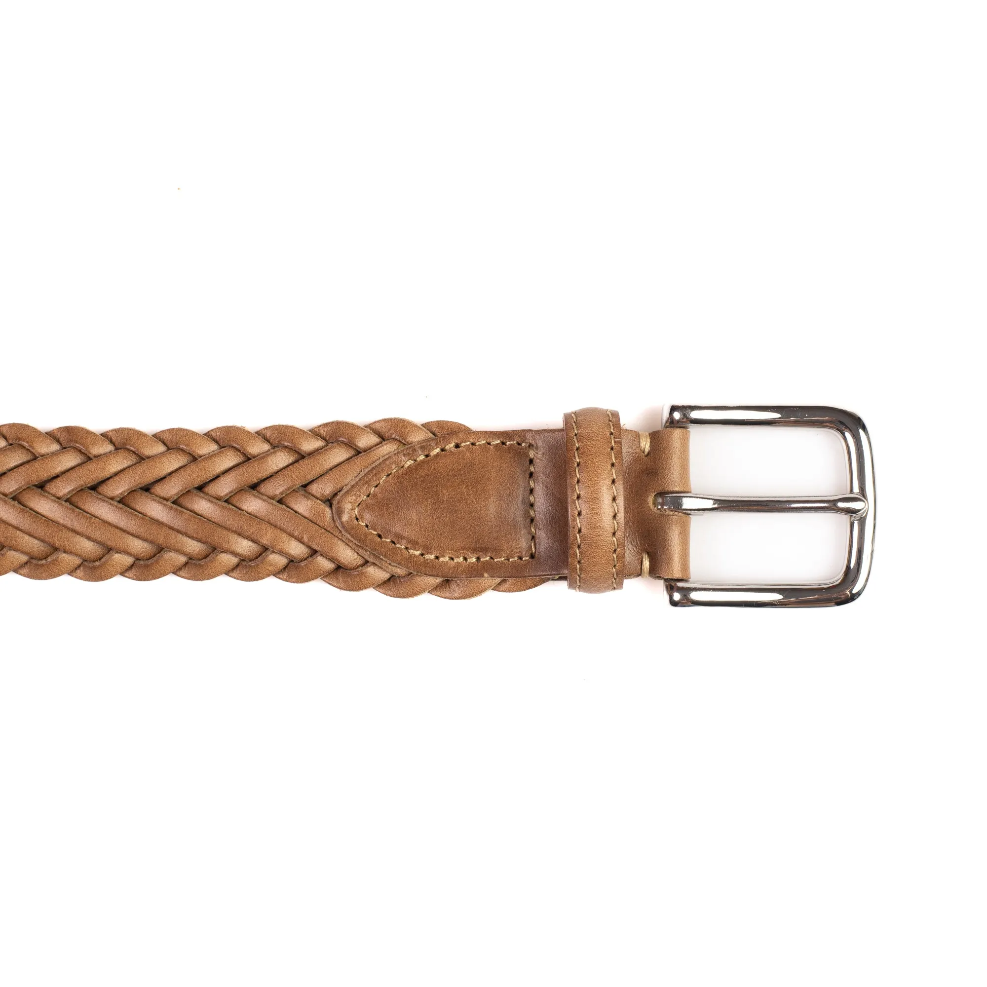 Horween Natural Chromexcel Leather Belt - Plaited sold by Crown Northampton product image thumbnail 2