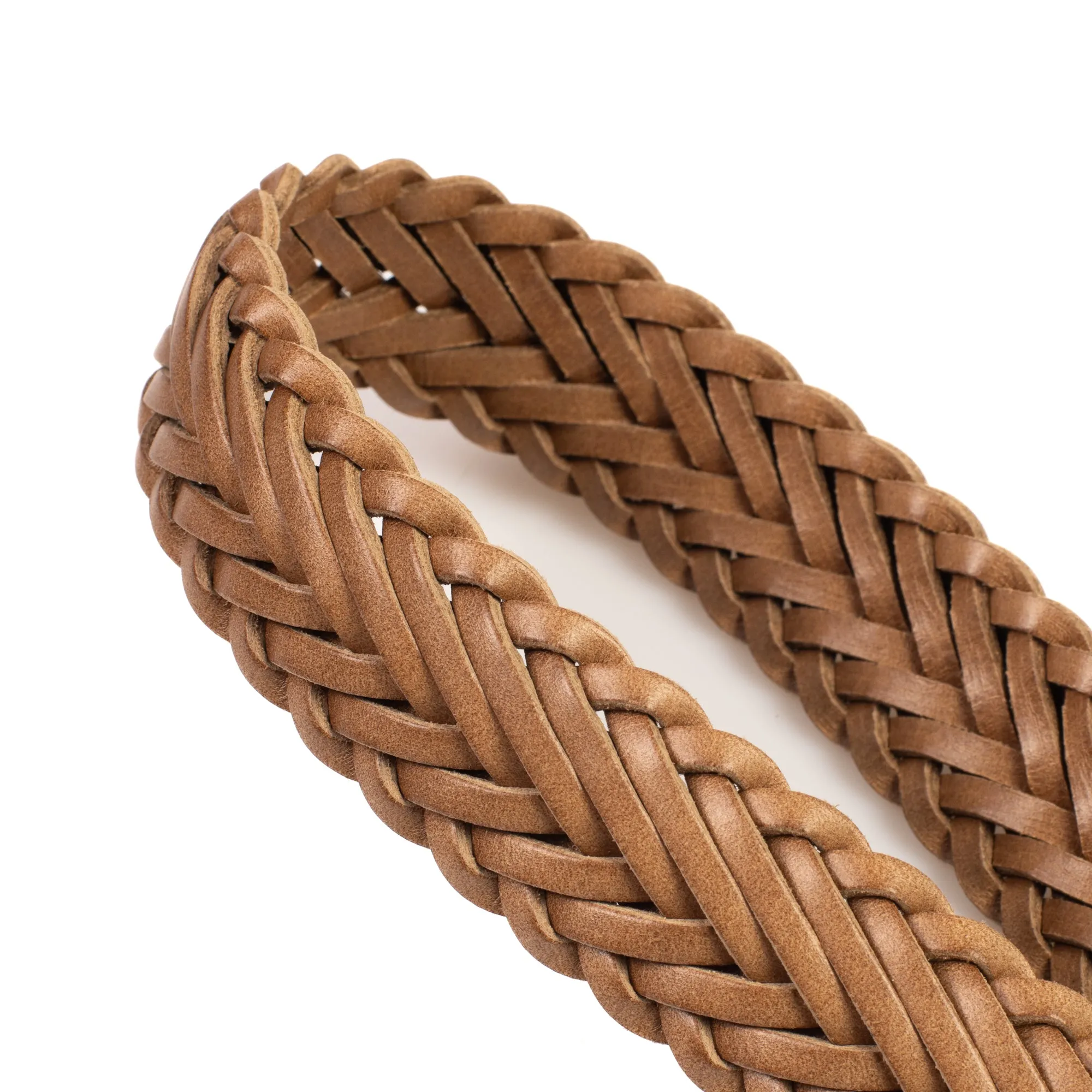 Horween Natural Chromexcel Leather Belt - Plaited sold by Crown Northampton product image thumbnail 4