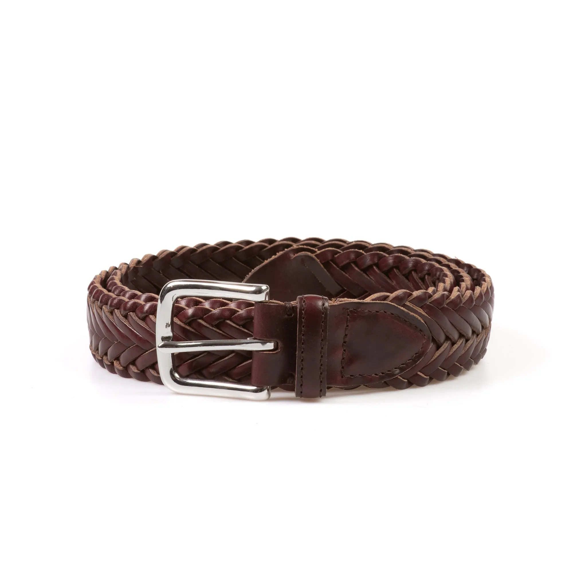 Horween No 8 Chromexcel Leather Belt - Plaited sold by Crown Northampton