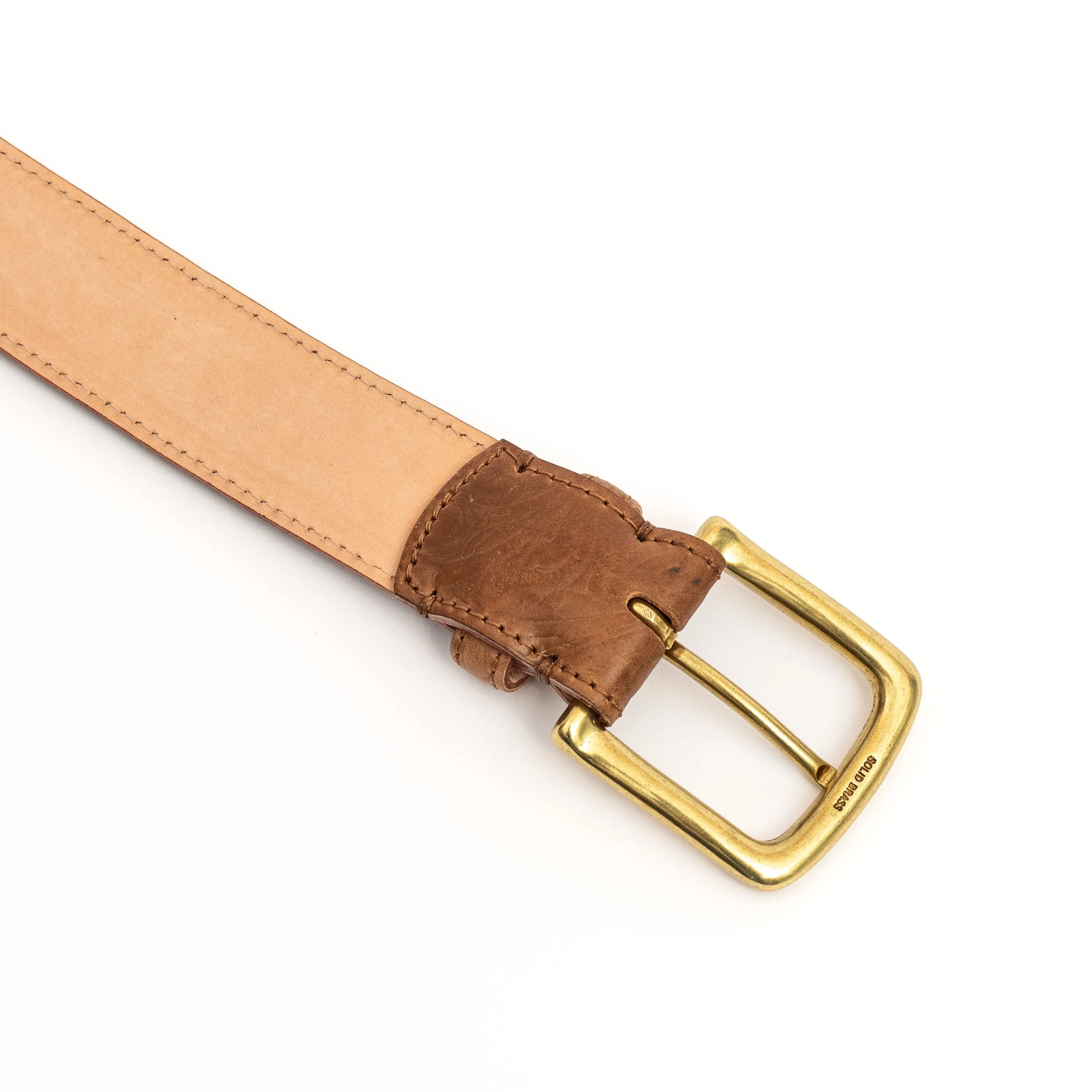 Horween Bourbon Shell Cordovan Leather Belt with Floral Embossing sold by Crown Northampton product image thumbnail 4