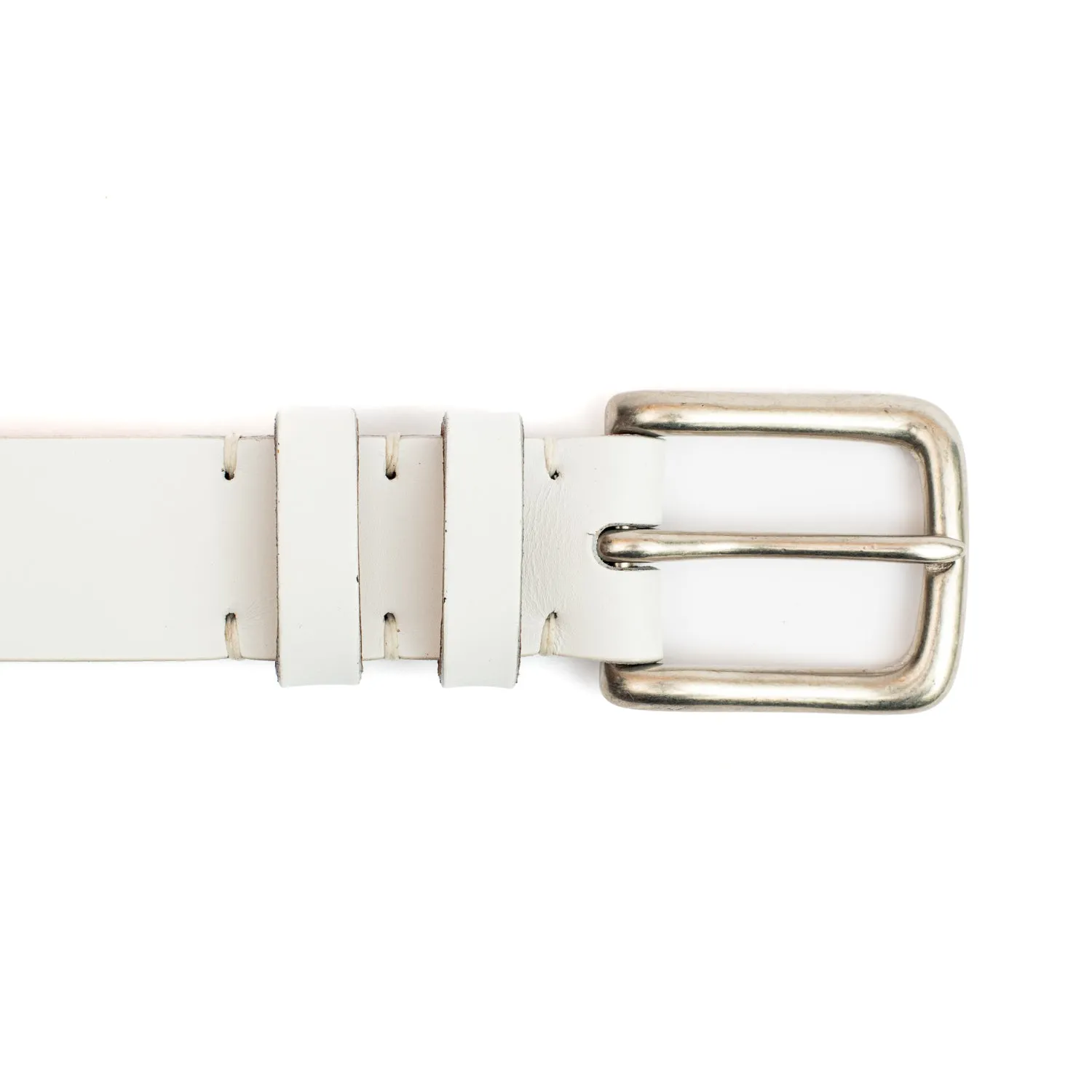 White Calf Leather Belt sold by Crown Northampton product image thumbnail 3