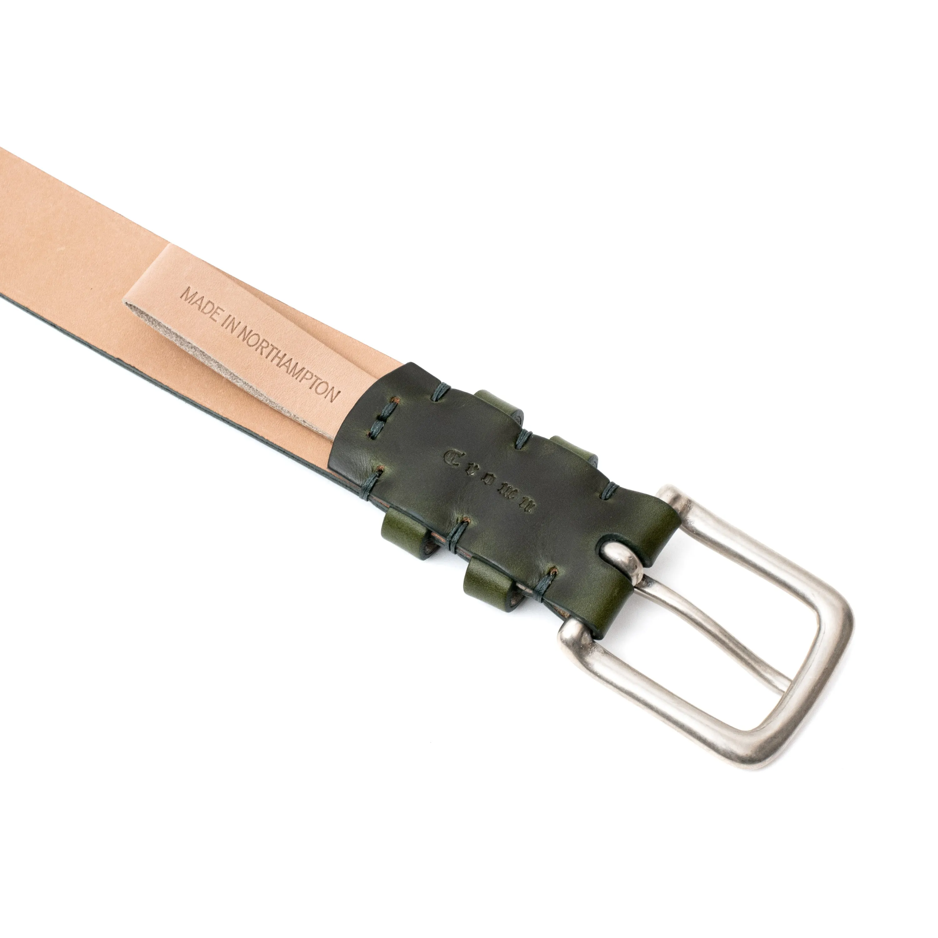 Horween Forest Green Chromexcel Leather Belt sold by Crown Northampton product image thumbnail 2