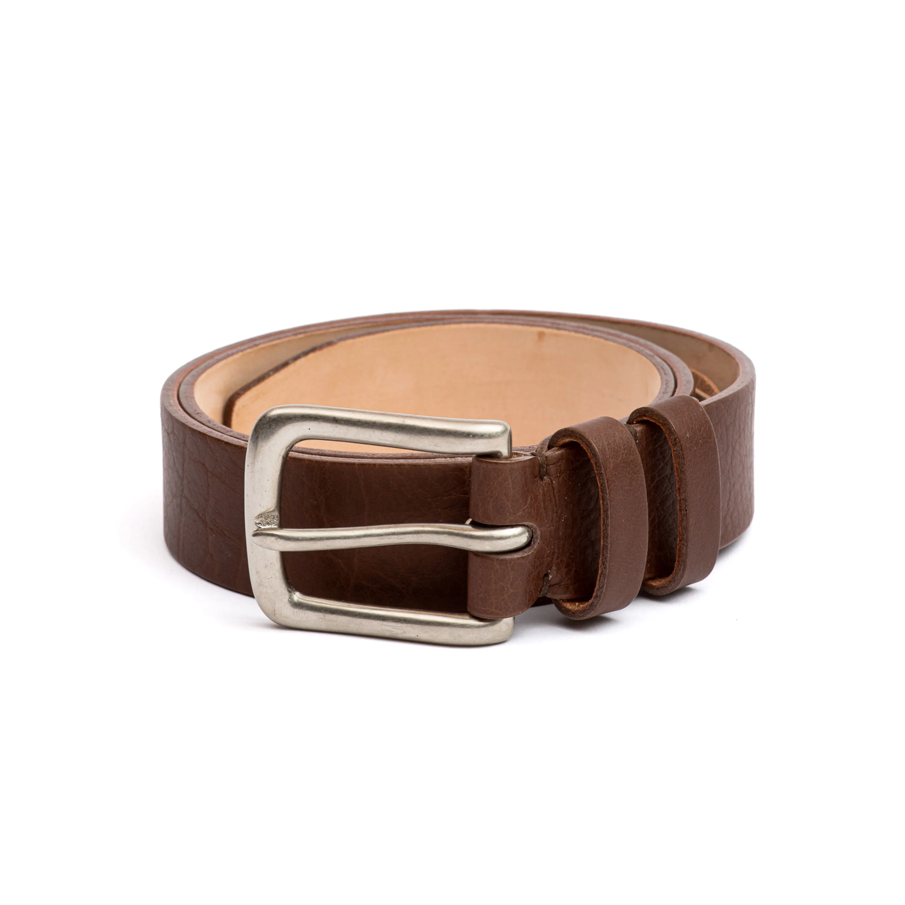Brown Horween Buffalo Leather Belt sold by Crown Northampton