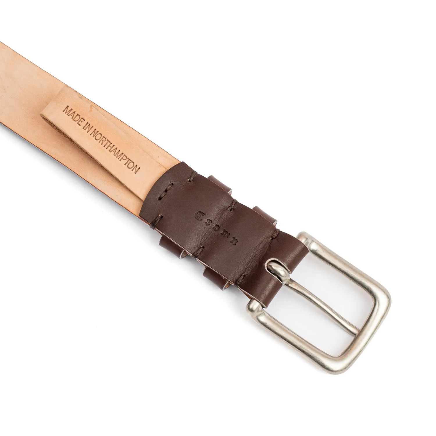 Brown Calf Leather Belt sold by Crown Northampton product image thumbnail 2