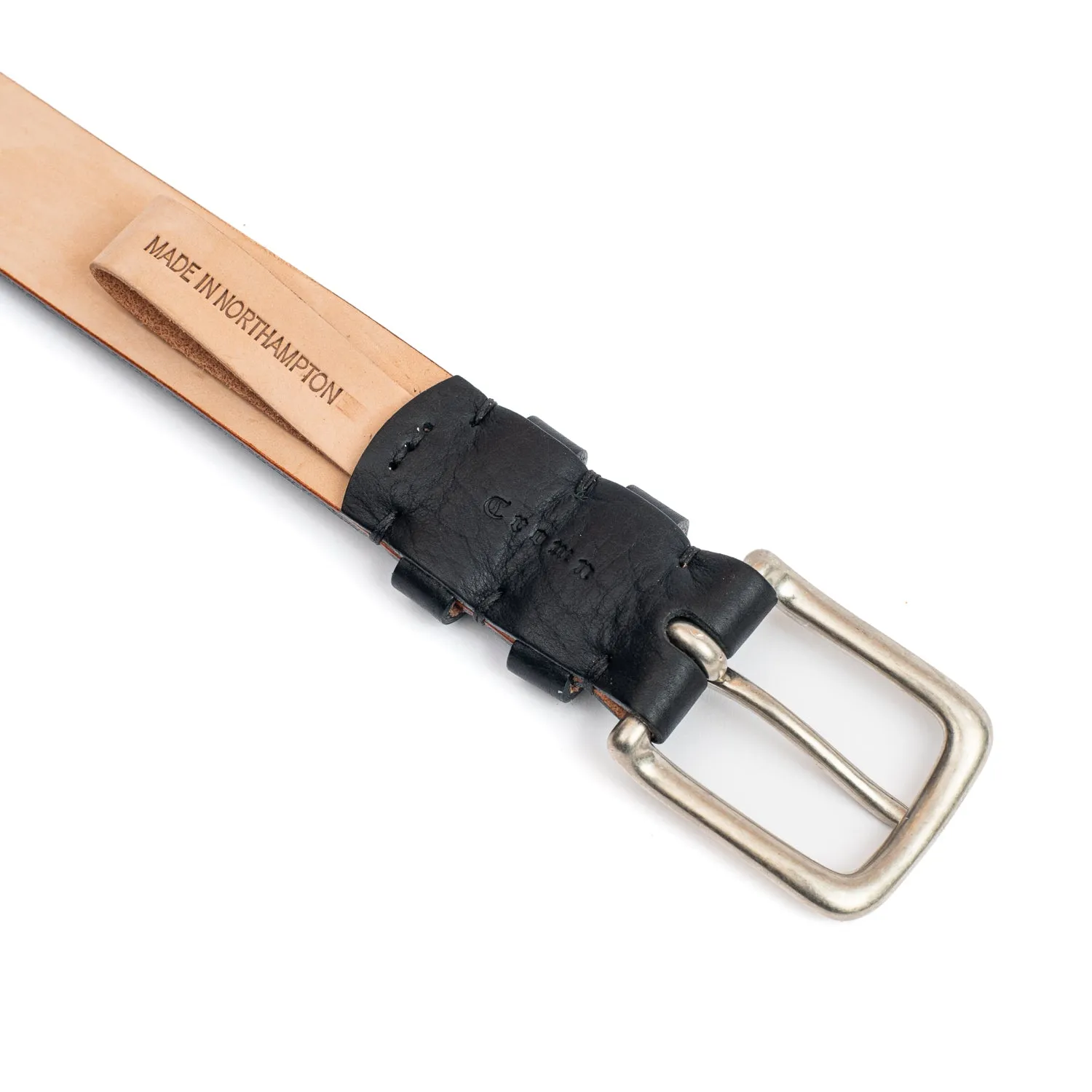 Black Horween Buffalo Leather Belt sold by Crown Northampton product image thumbnail 2