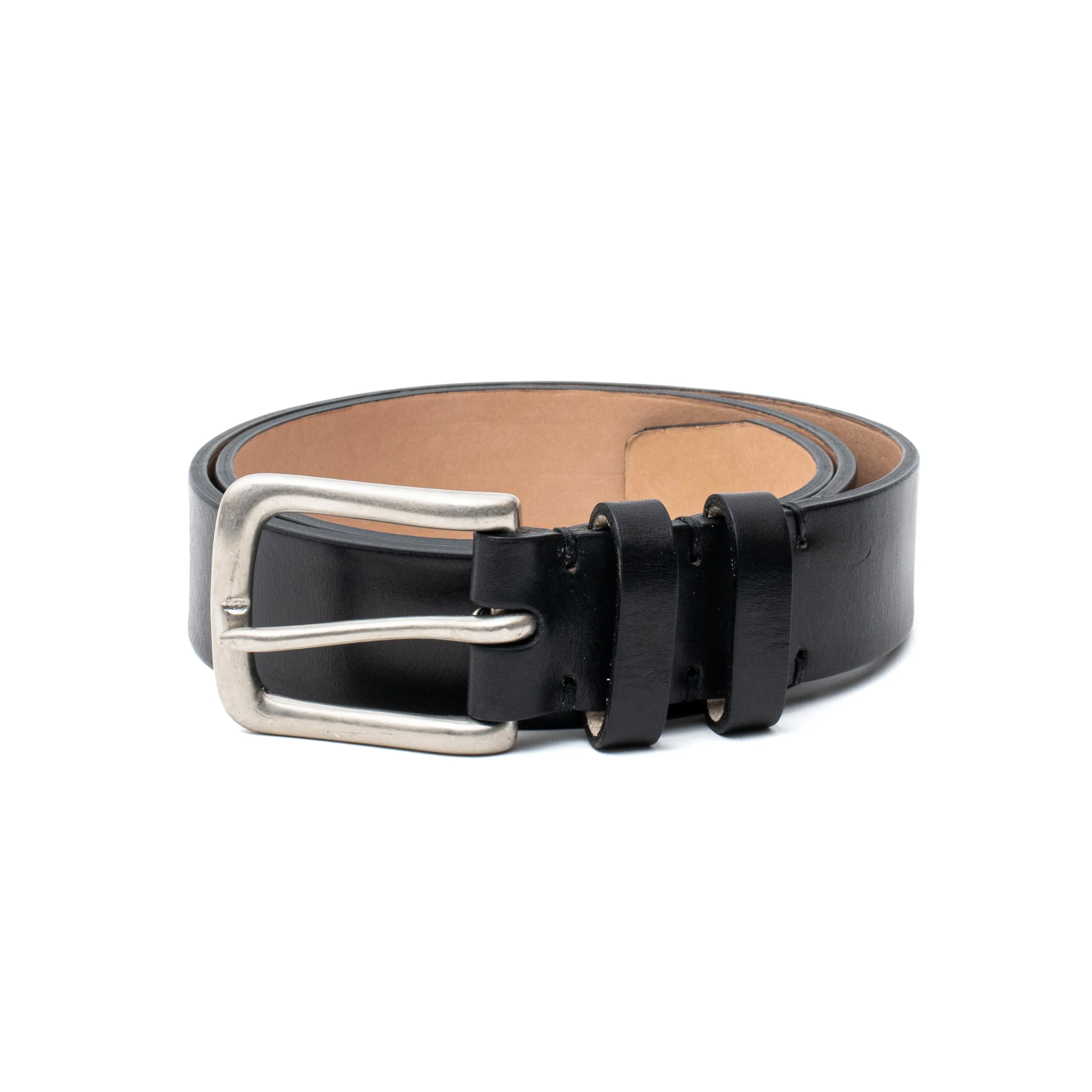 Horween Black Chromexcel Leather Belt sold by Crown Northampton