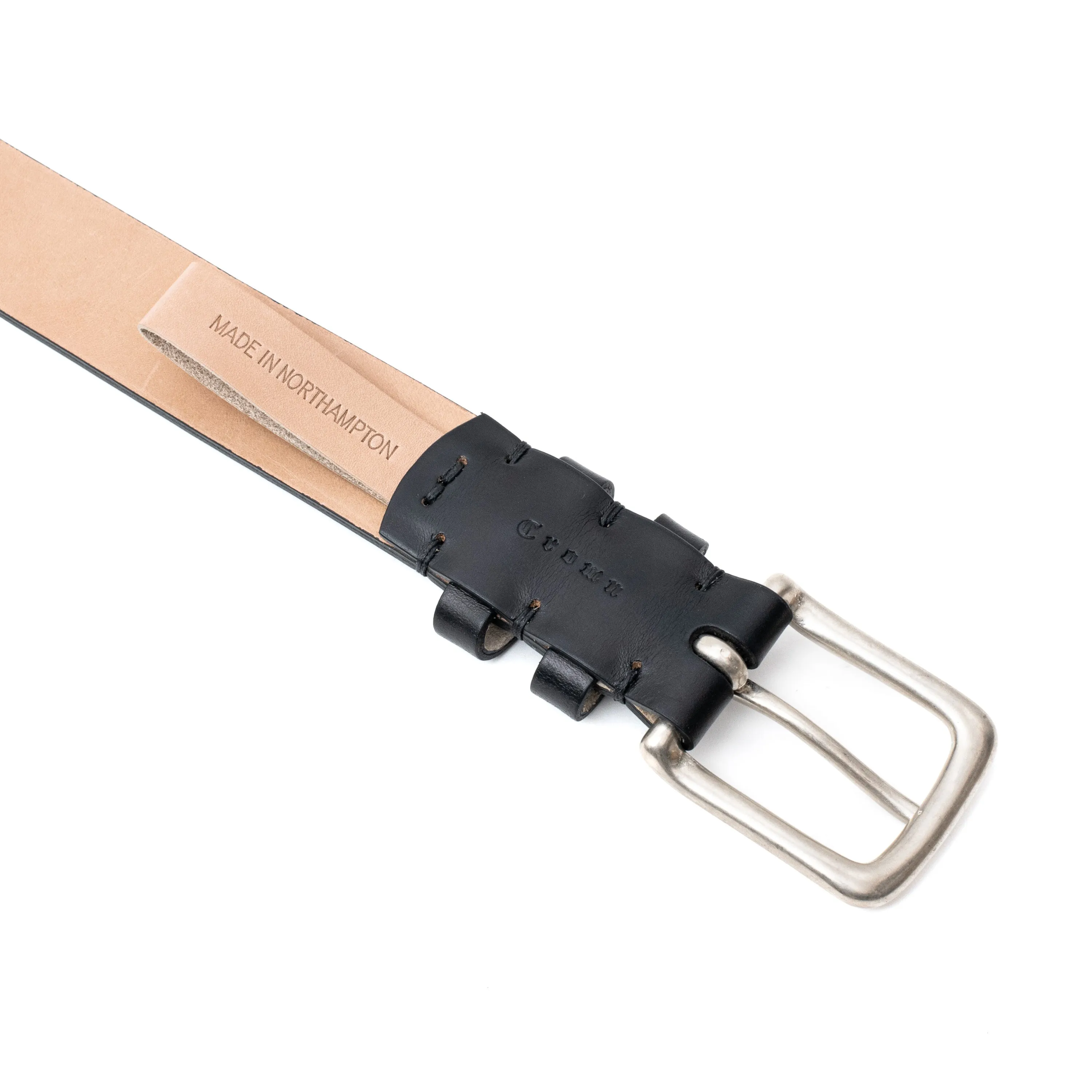 Horween Black Chromexcel Leather Belt sold by Crown Northampton product image thumbnail 2