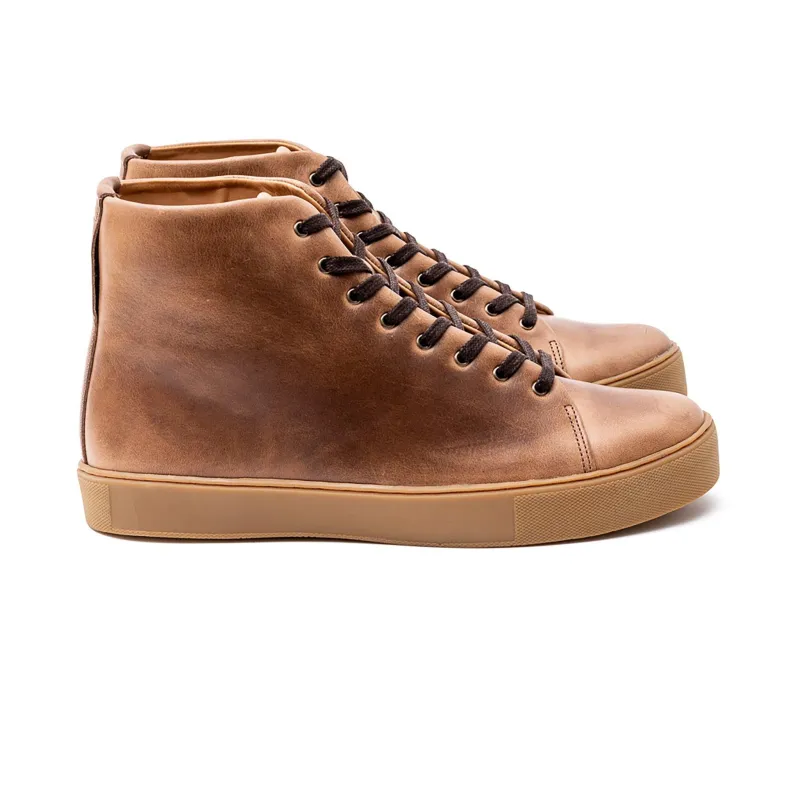 Overstone Hi Derby - Horween Natural Chromexcel sold by Crown Northampton