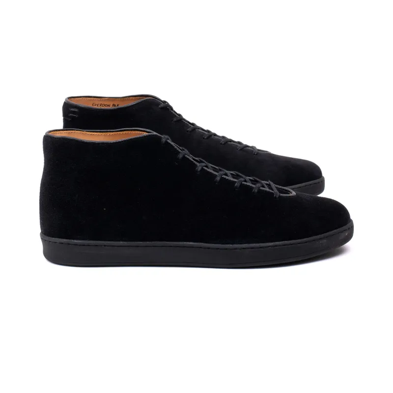 Everdon Wholecut Mid - Black Scottish Deer Suede sold by Crown Northampton
