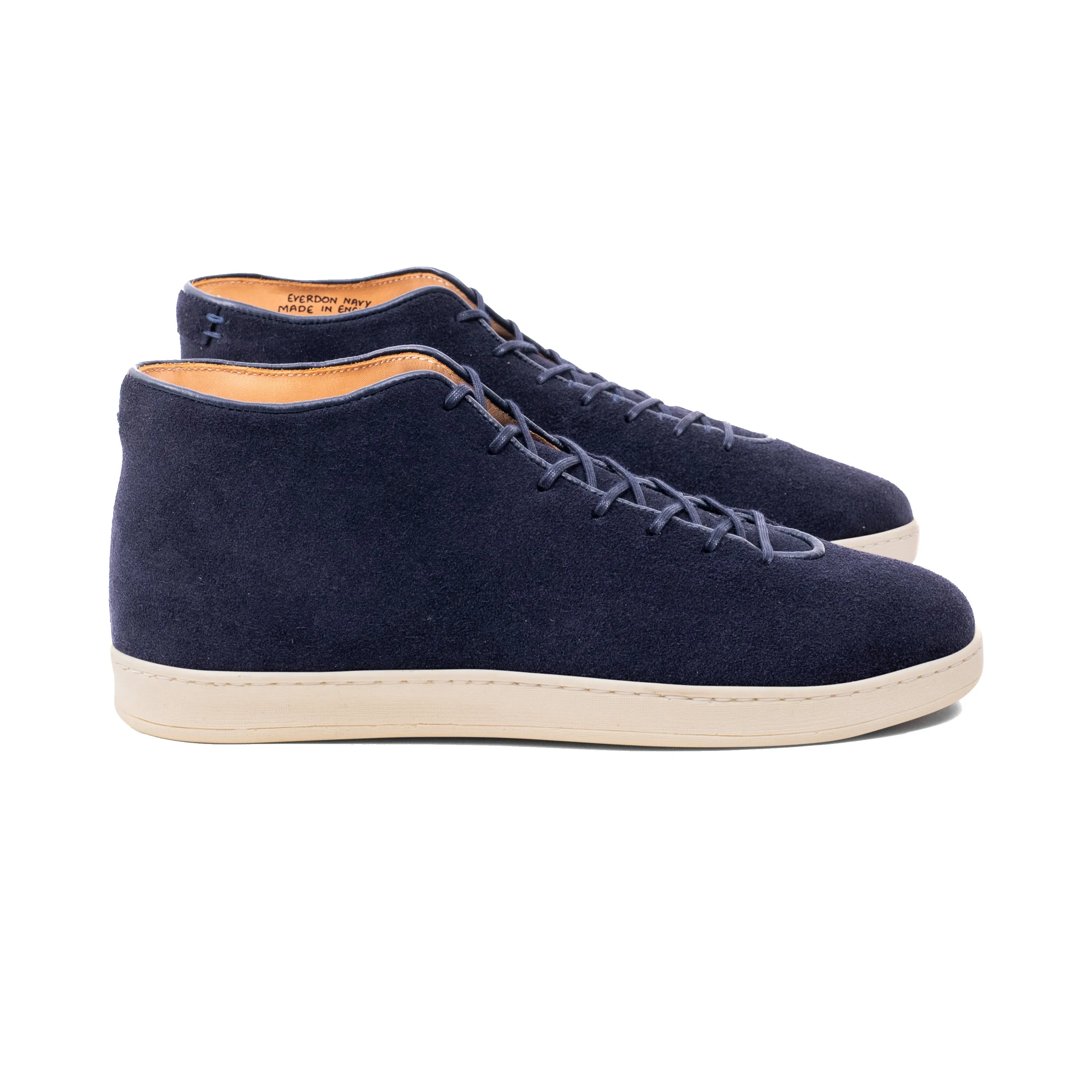 Everdon Wholecut Mid - Navy Scottish Deer Suede sold by Crown Northampton