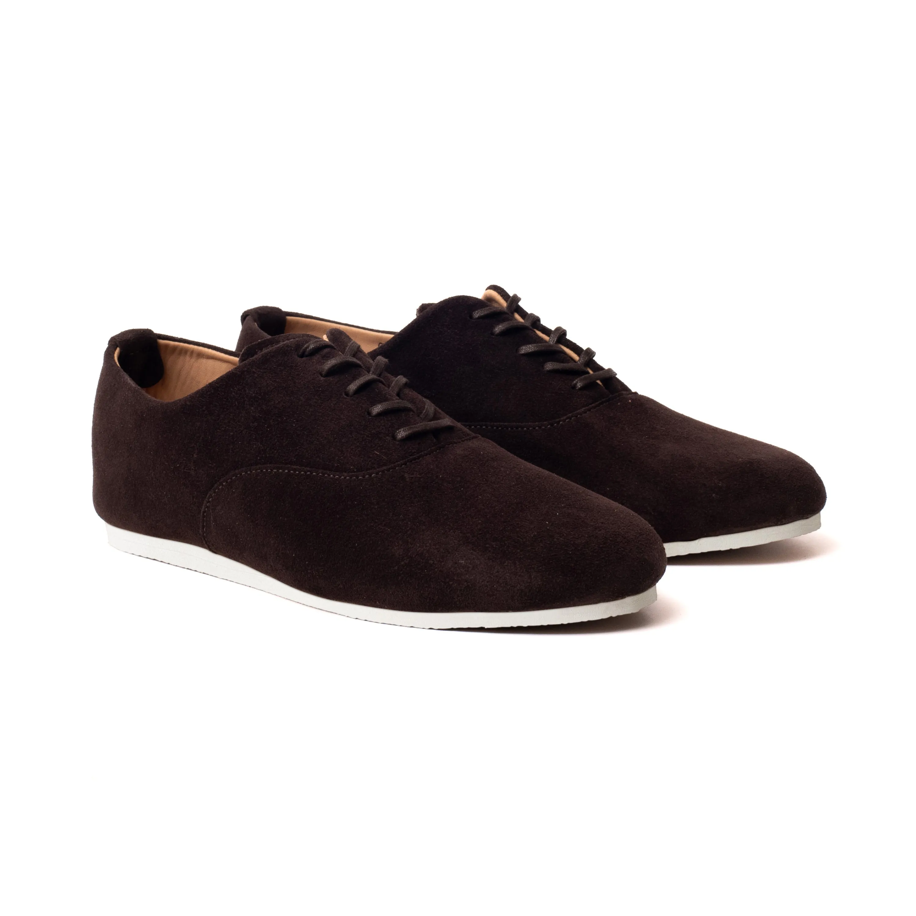 Talbot Oxford Shoe - Brown Janus Calf Suede sold by Crown Northampton product image thumbnail 5