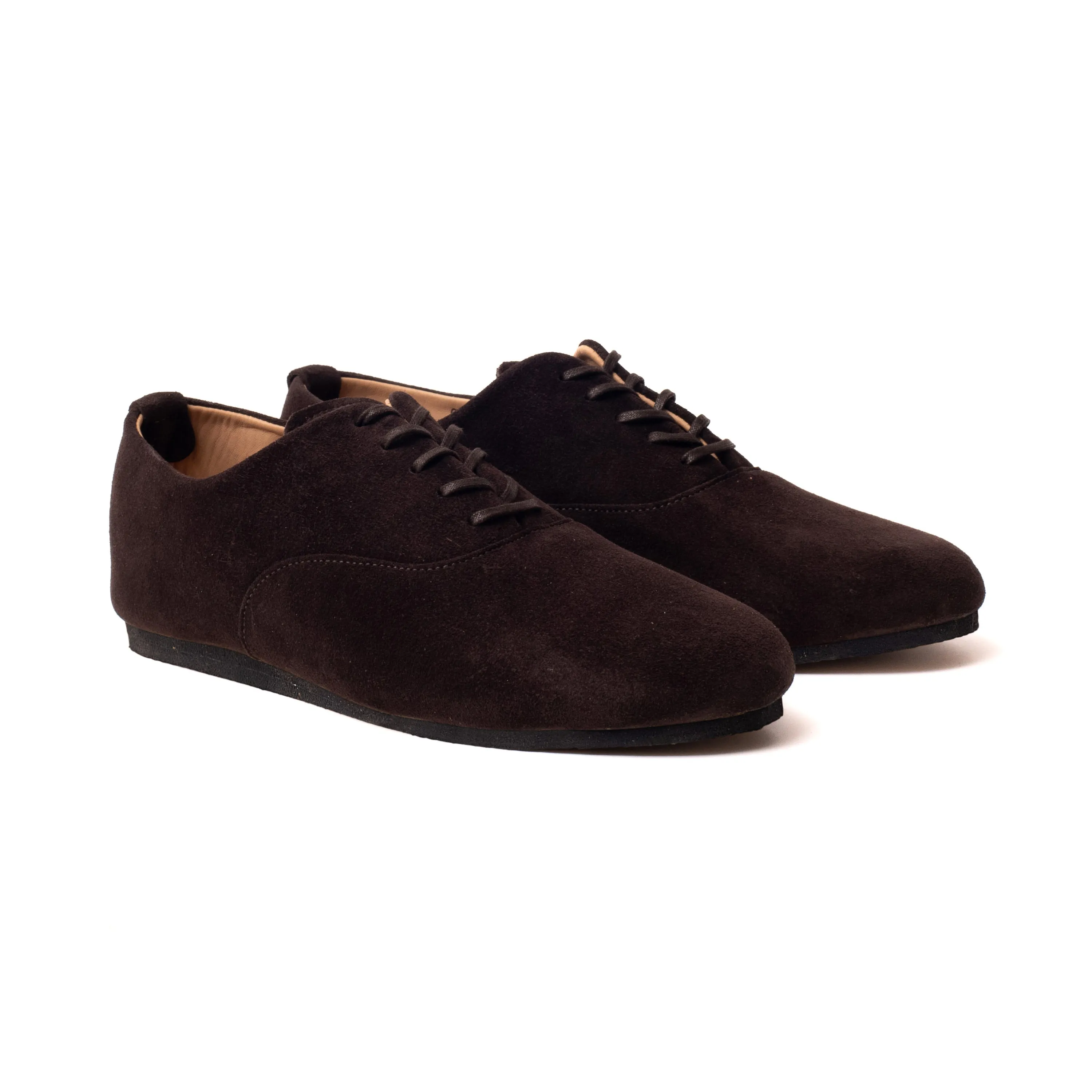 Talbot Oxford Shoe - Brown Janus Calf Suede sold by Crown Northampton product image thumbnail 4