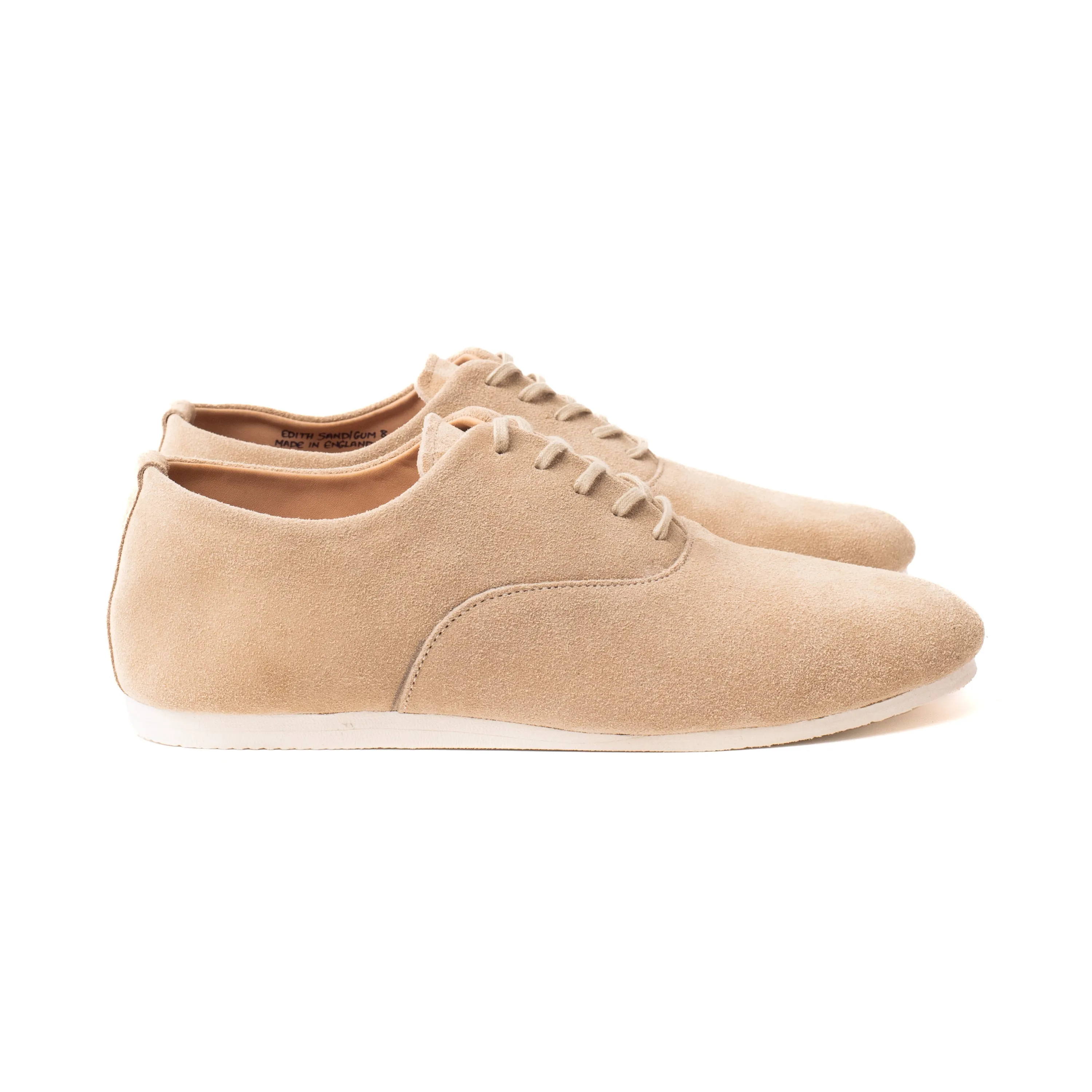 Talbot Oxford Shoe - Sand Janus Calf Suede sold by Crown Northampton