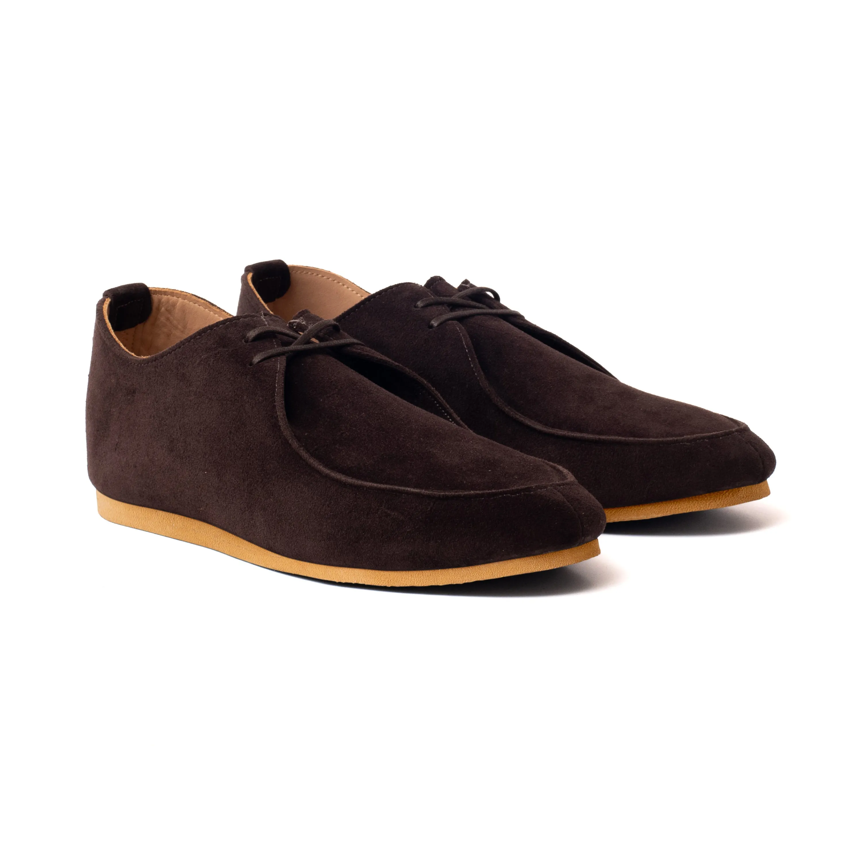 Turner Apron Shoe - Brown Janus Calf Suede sold by Crown Northampton product image thumbnail 5