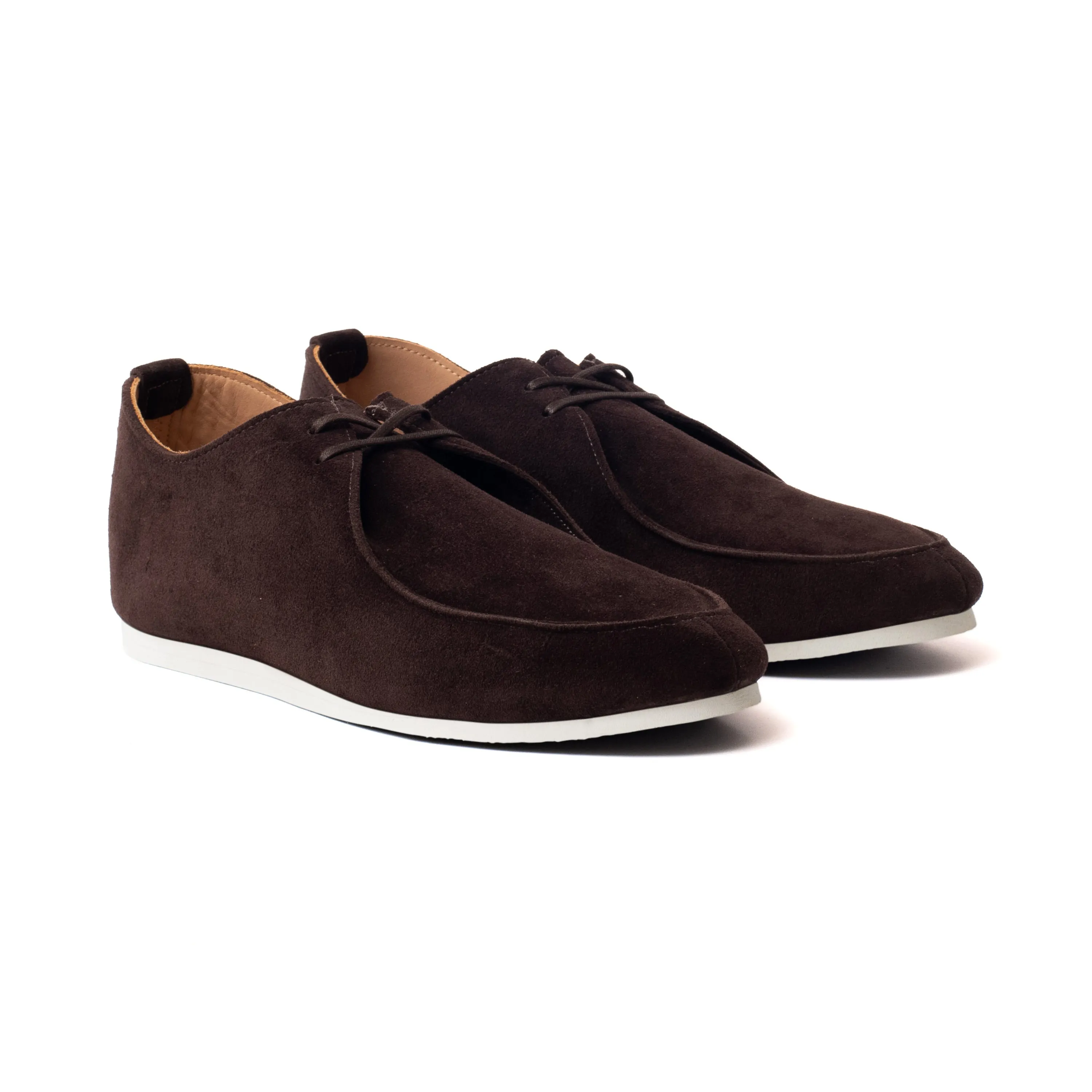 Turner Apron Shoe - Brown Janus Calf Suede sold by Crown Northampton product image thumbnail 4