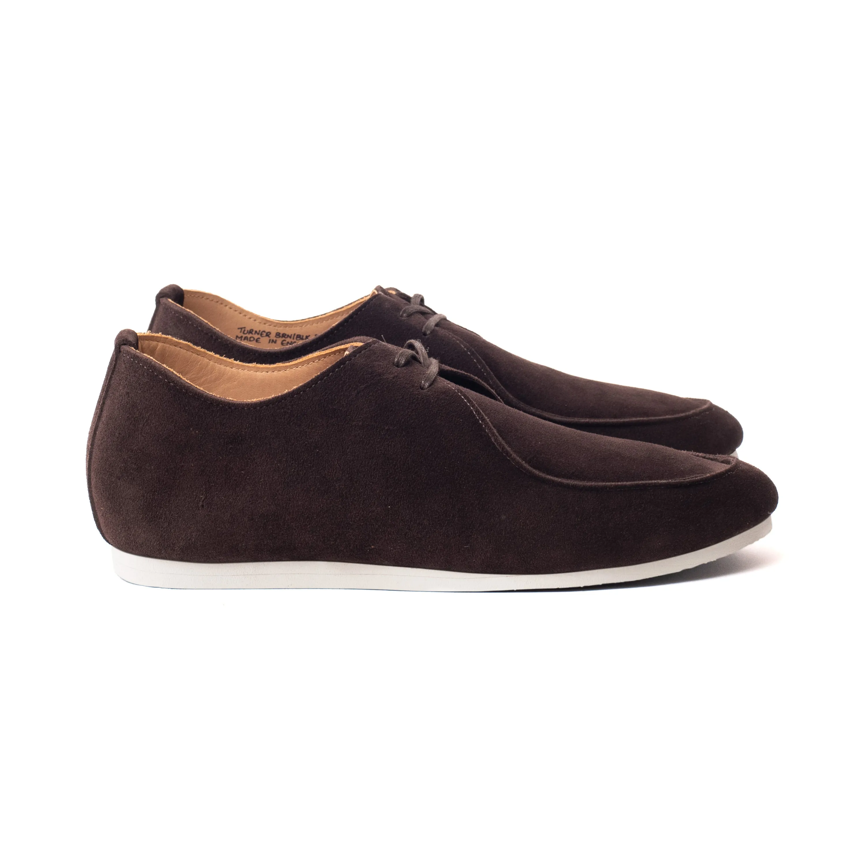 Turner Apron Shoe - Brown Janus Calf Suede sold by Crown Northampton product image thumbnail 2