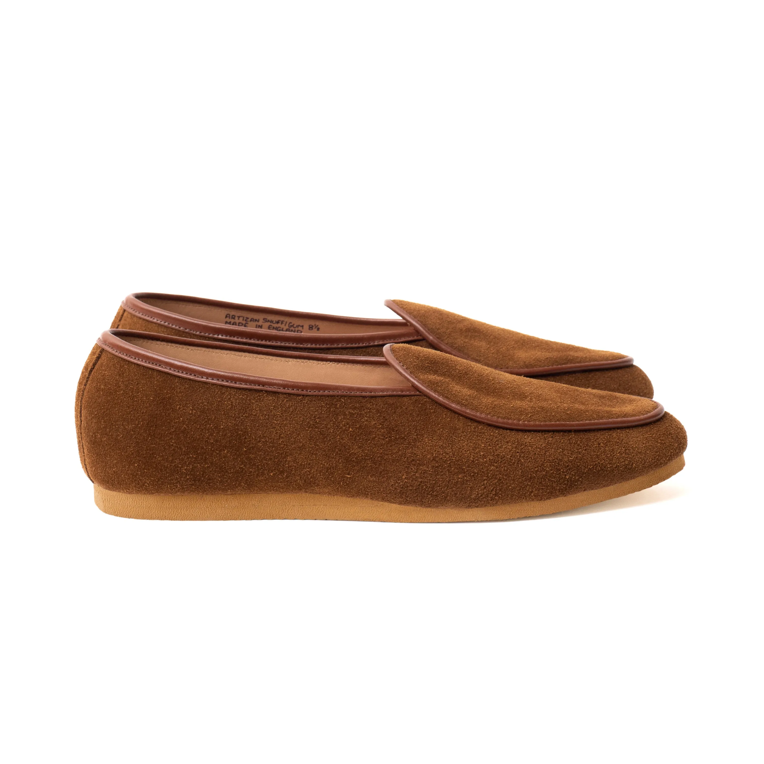 Artizan Belgian Slipper - Snuff Janus Calf Suede sold by Crown Northampton product image thumbnail 2