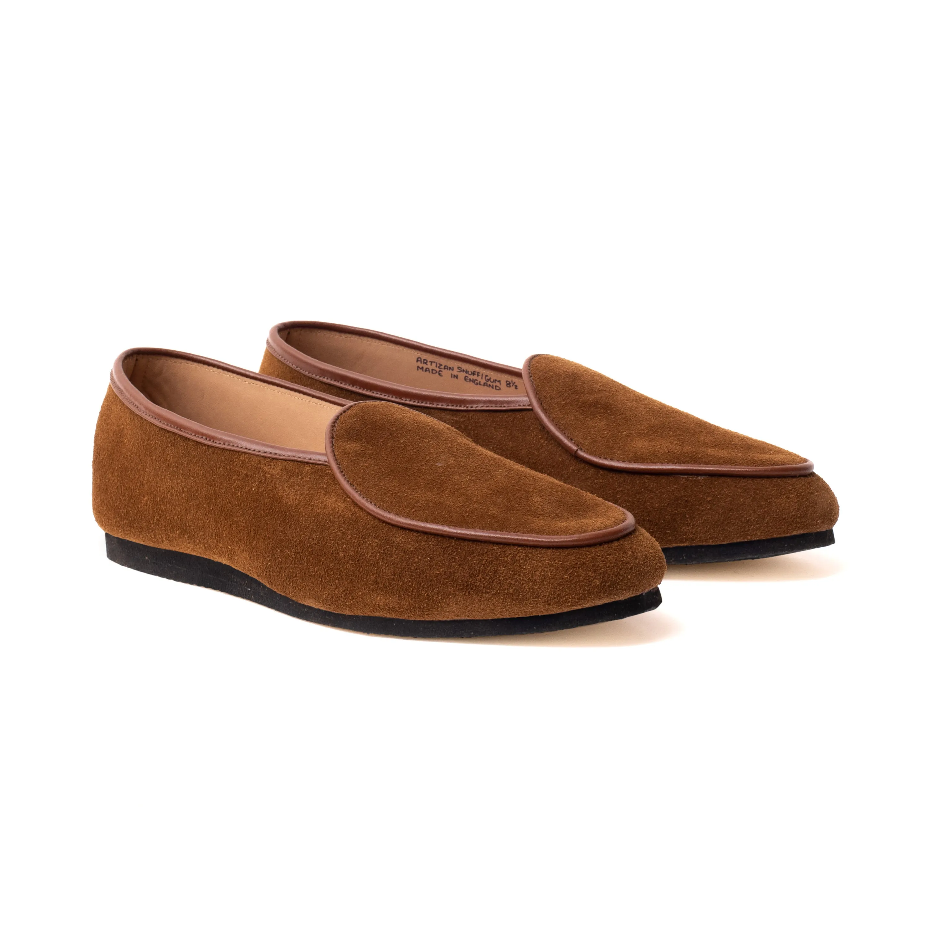 Artizan Belgian Slipper - Snuff Janus Calf Suede sold by Crown Northampton product image thumbnail 4