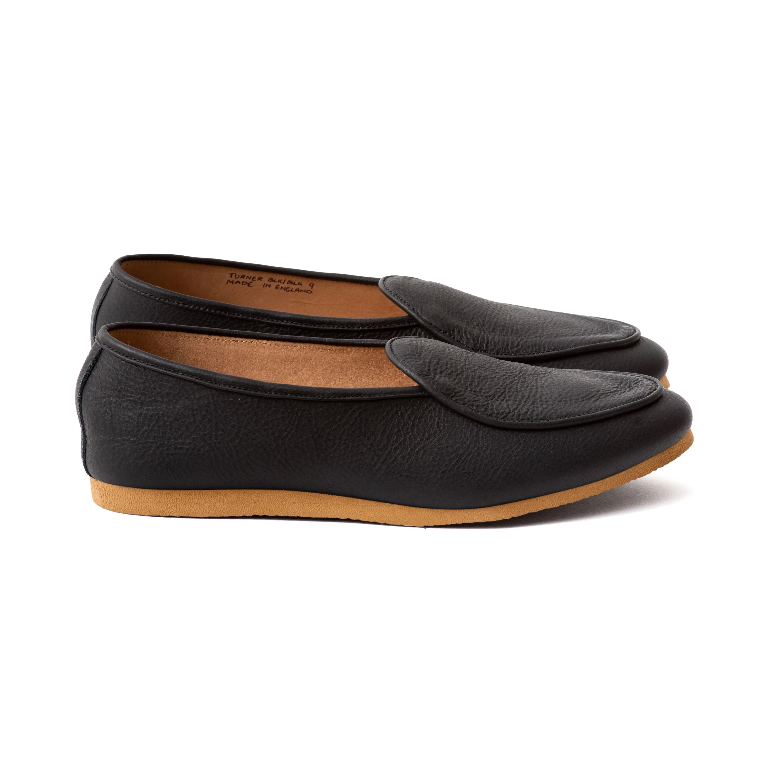 Artizan Belgian Slipper - Black Calf sold by Crown Northampton product image thumbnail 2