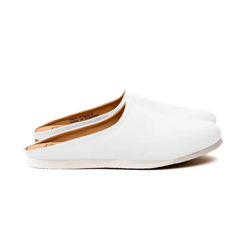 Palmerston Mule - White Calf Leather sold by Crown Northampton