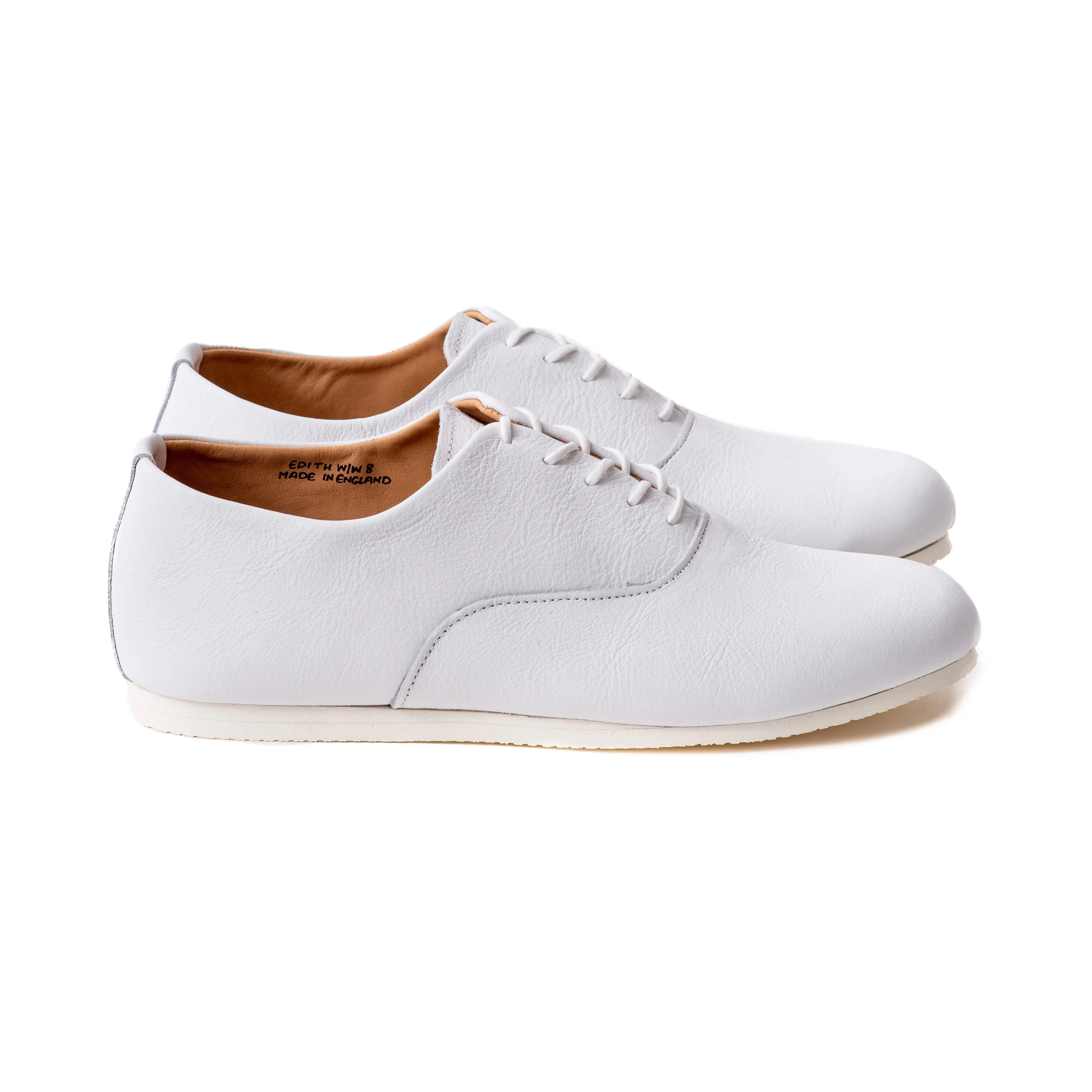 Talbot Oxford Shoe - White Calf sold by Crown Northampton