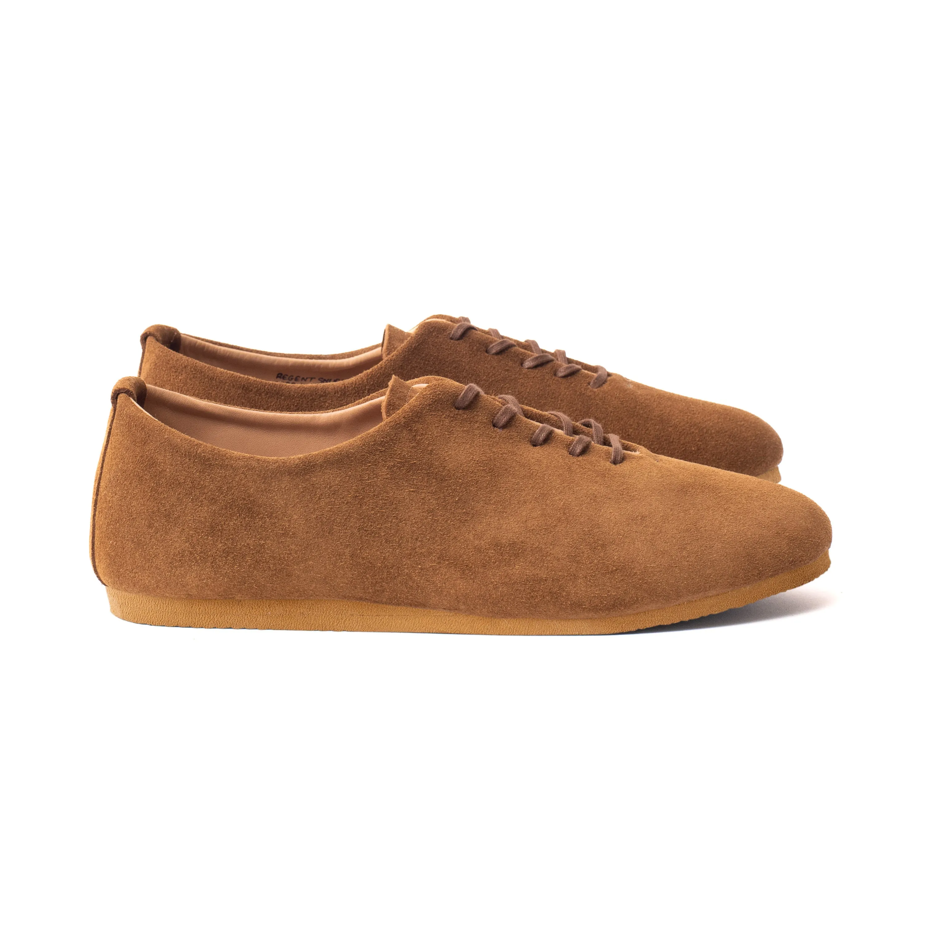 Regent Wholecut Shoe - Snuff Janus Calf Suede sold by Crown Northampton