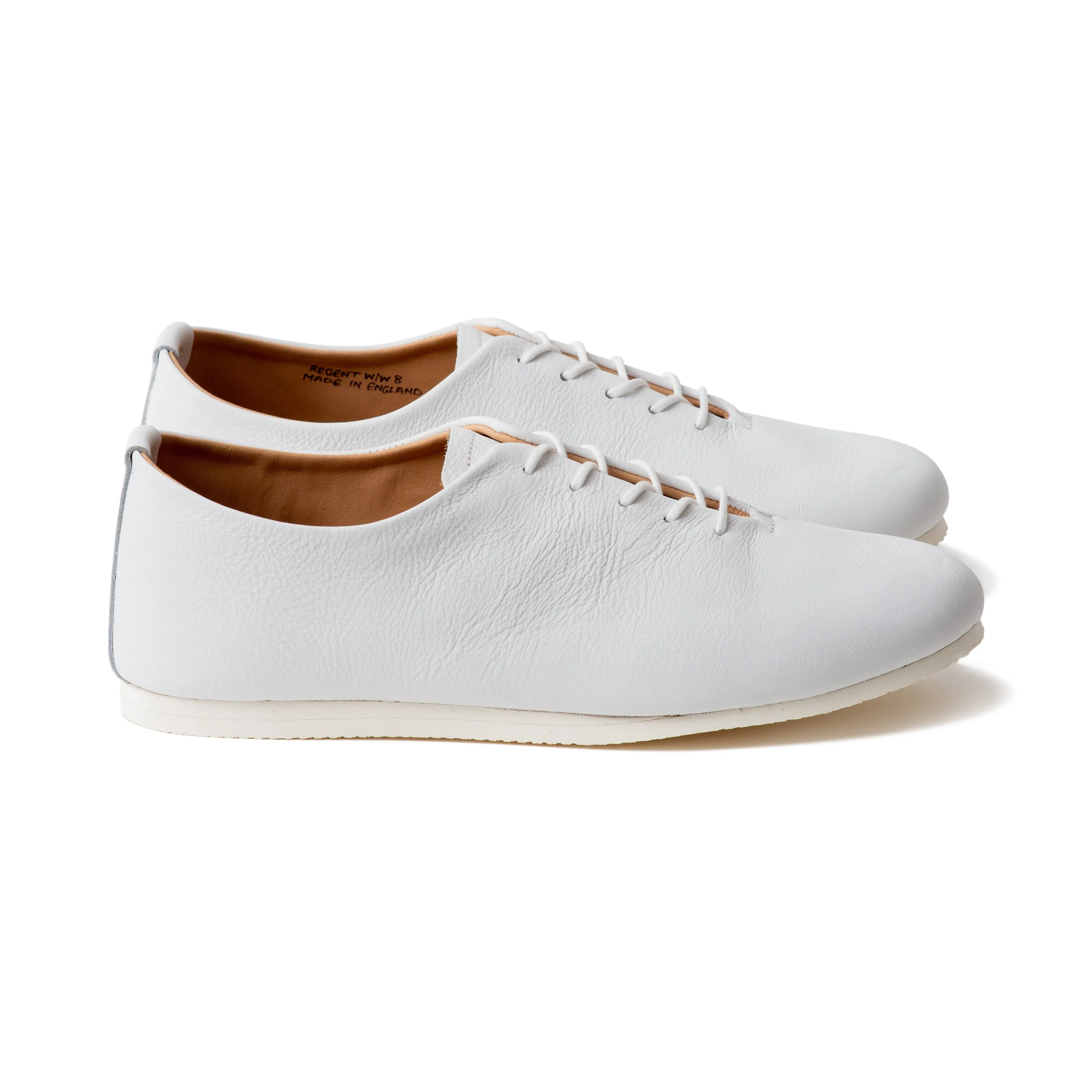 Regent Wholecut Shoe - White Calf sold by Crown Northampton