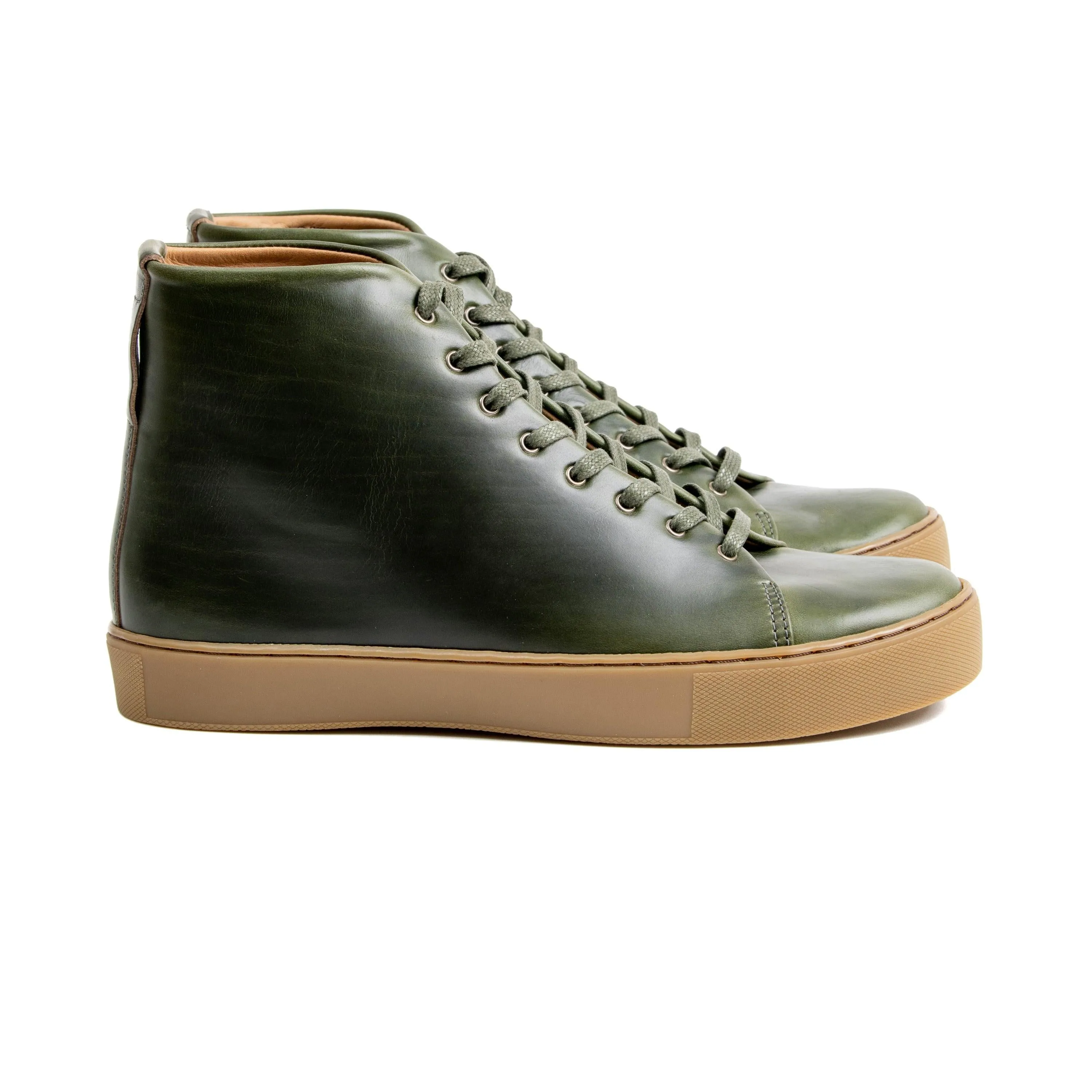 Overstone Hi Derby - Horween Forest Green Chromexcel sold by Crown Northampton