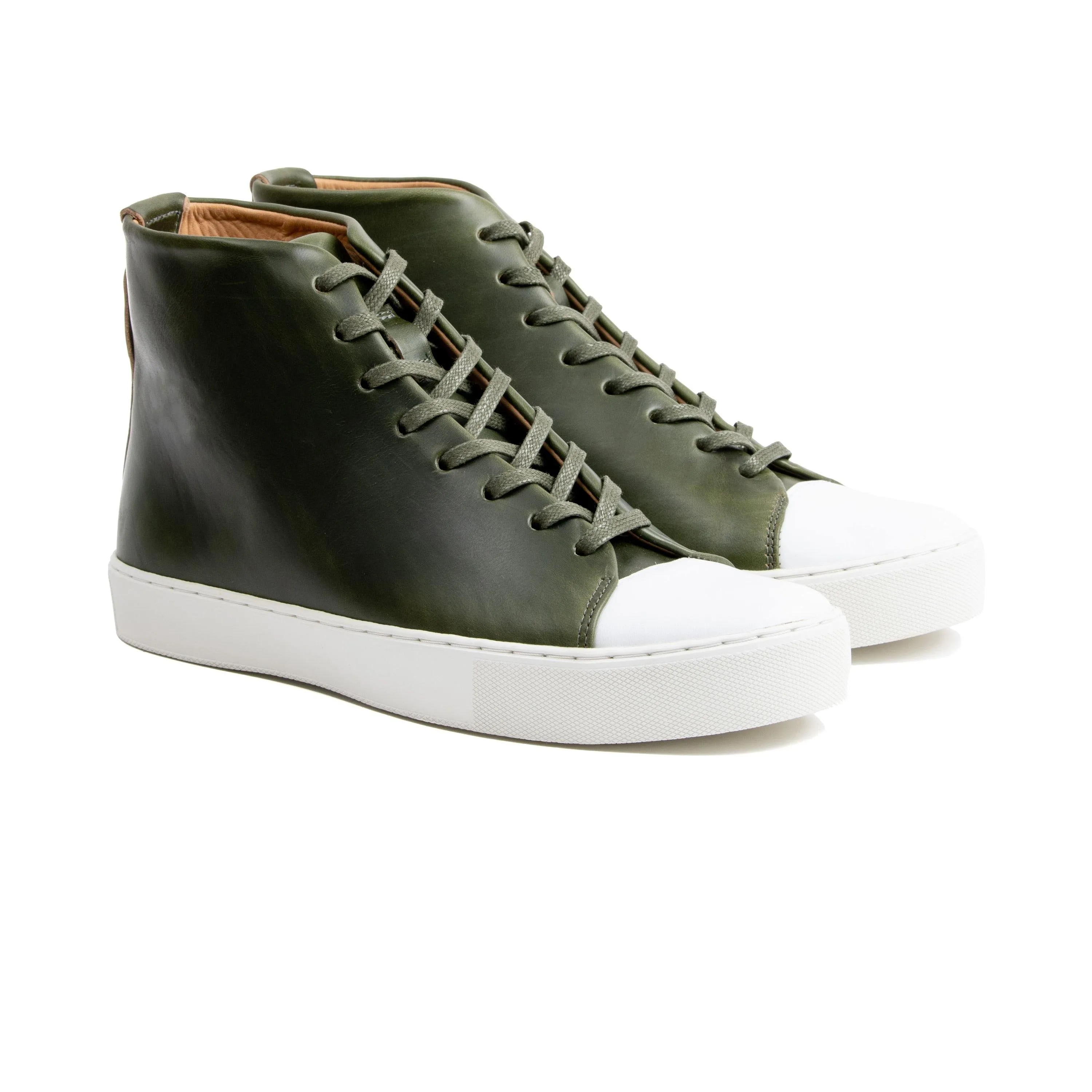 Abington Hi Toe Cap - Horween Forest Green Chromexcel sold by Crown Northampton product image thumbnail 2