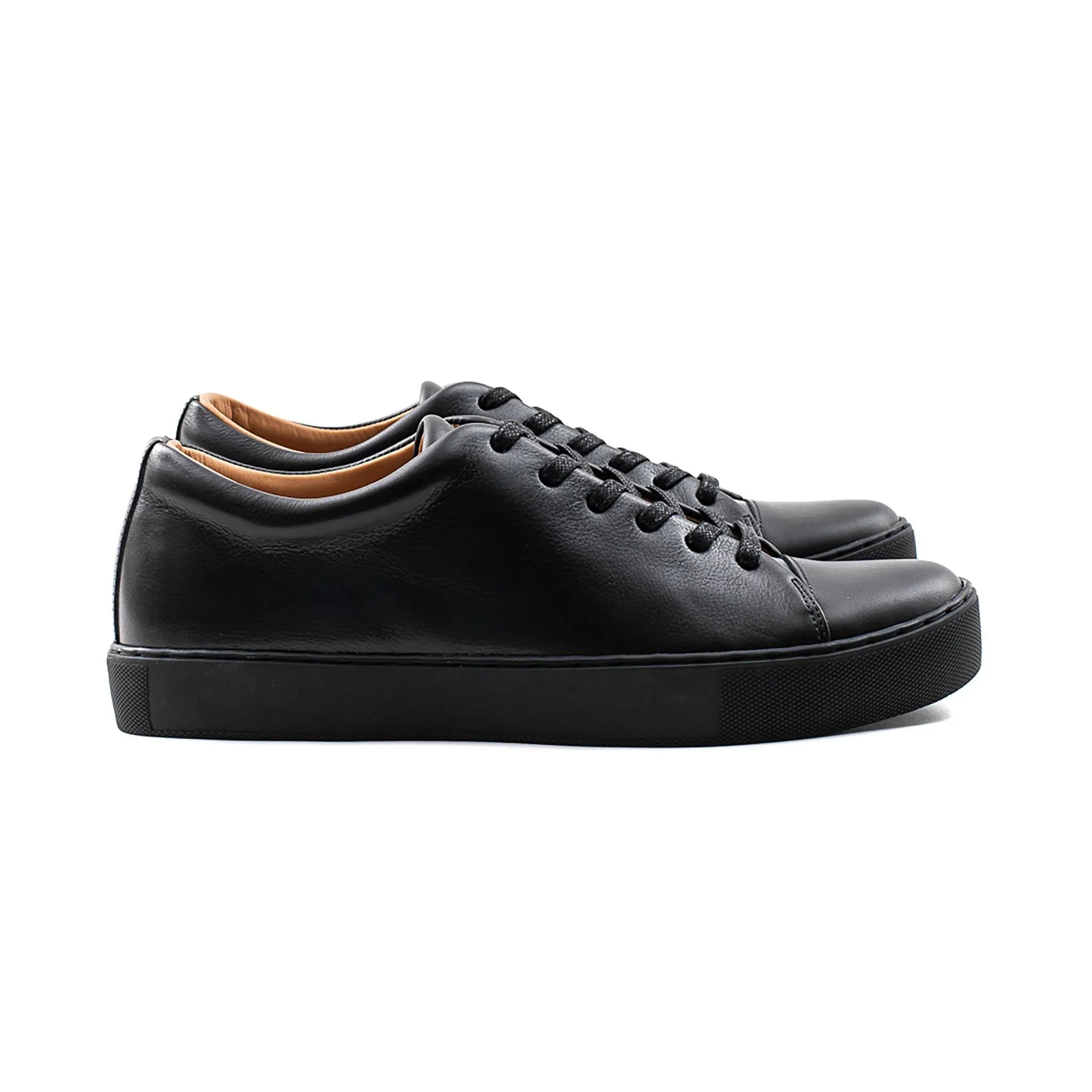 Abington Toe Cap - All Black Calf sold by Crown Northampton